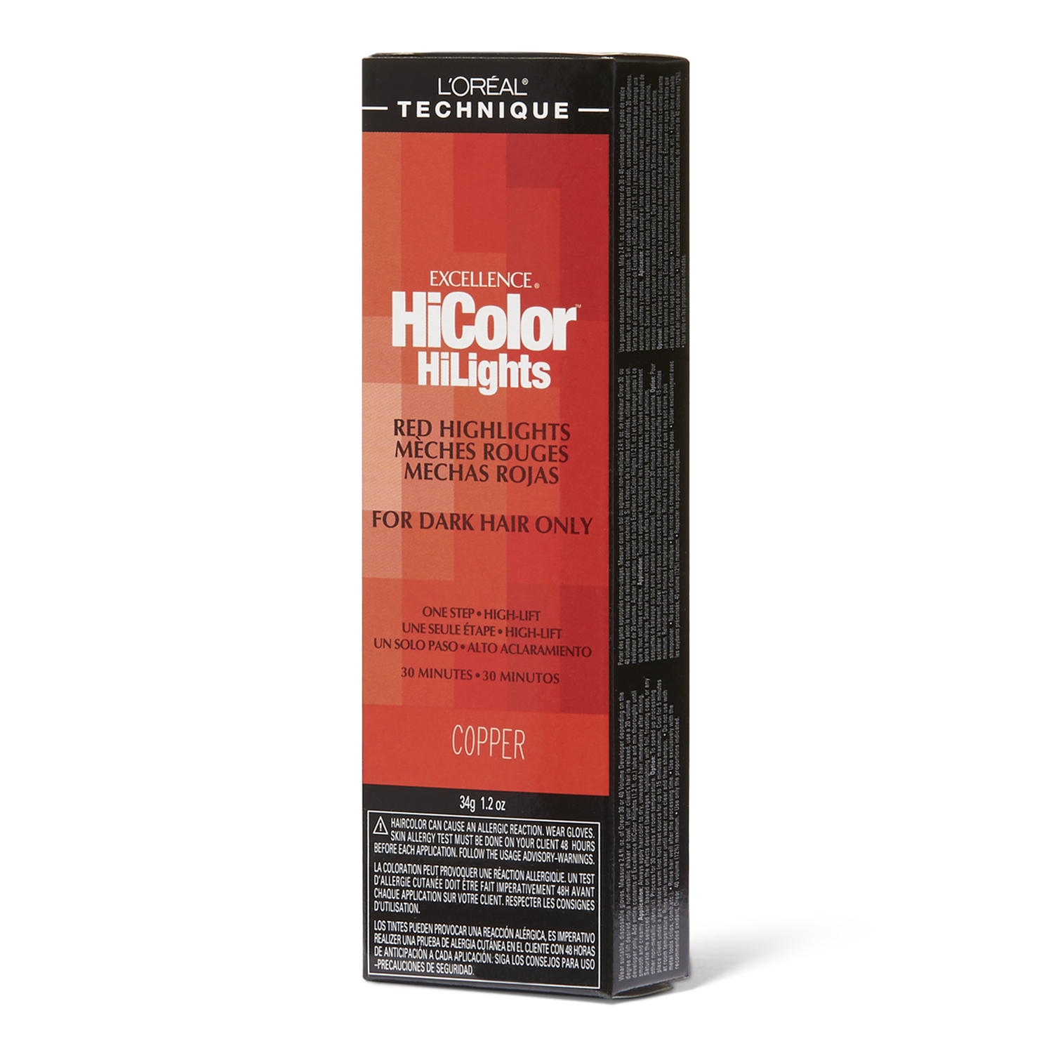 L'Oreal HiColor Red HiLights Copper Permanent Creme Hair Color 1.2 Oz