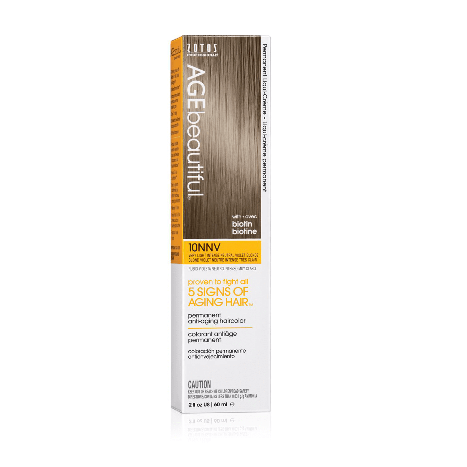 Zotos Professional 10NNV Very Light Intense Neutral Violet Blonde Permanent Liqui-Crème Hair Color 2 oz