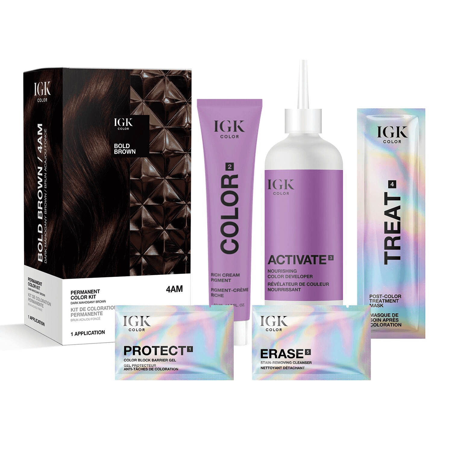 IGK Bold Brown Permanent Color Kit