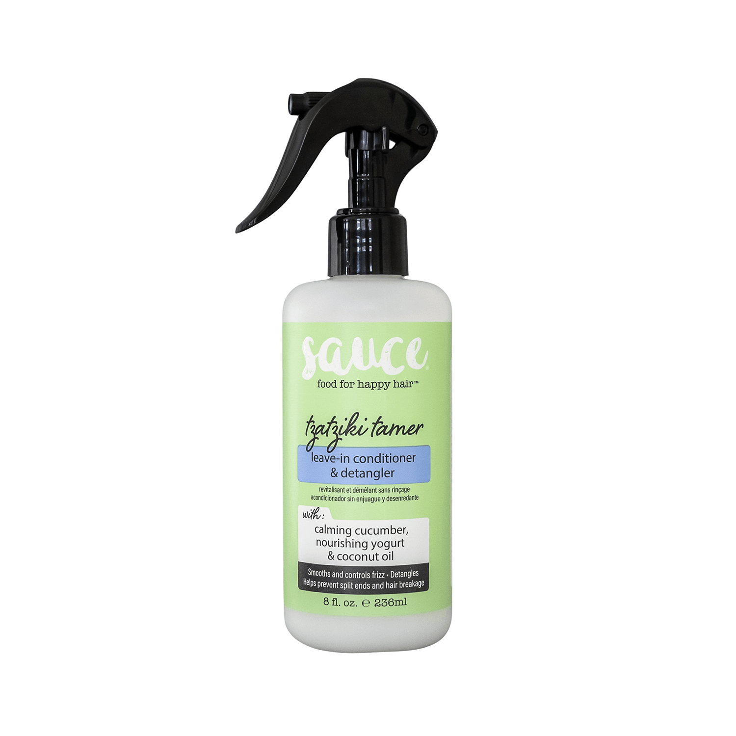 Sauce Beauty Tzatziki Taming Spray Leave-In Conditioner and Detangler 8 oz