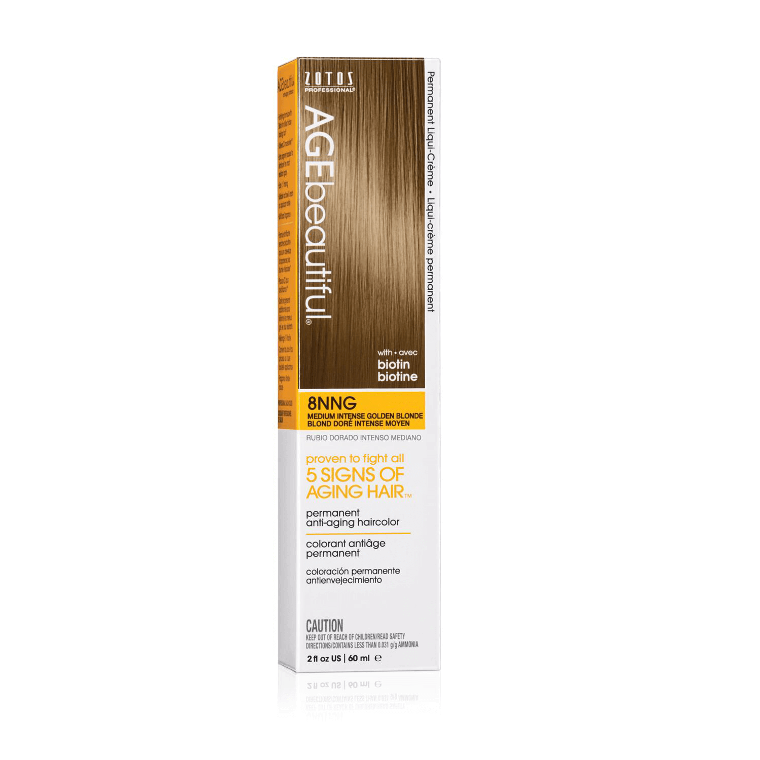 Zotos Professional 8NNG Medium Intense Golden Blonde Permanent Liqui-Crème Hair Color 2 oz