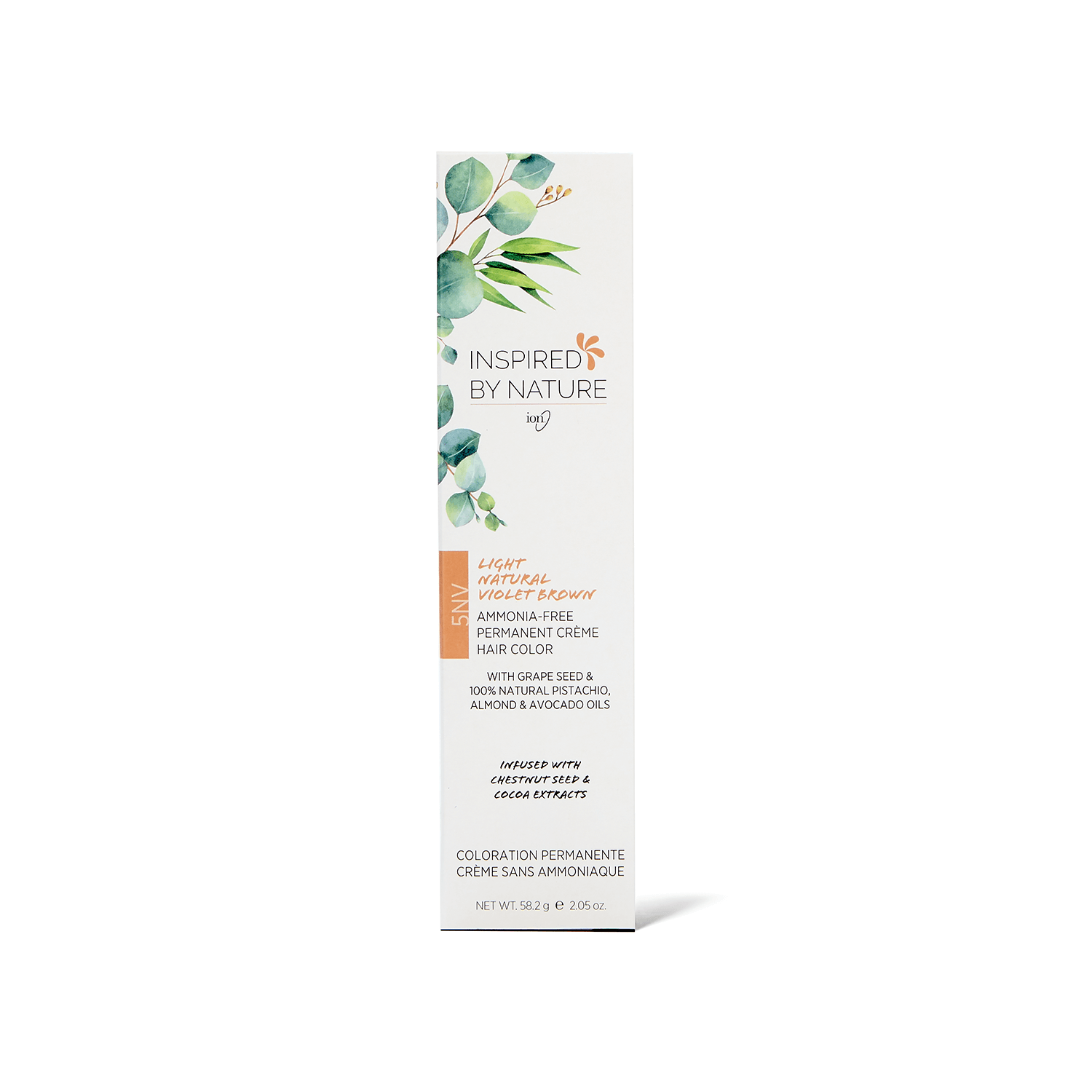 Inspired By Nature Ammonia-Free Permanent Hair Color Light Natural Violet Brown 5NV - Inspired by Nature