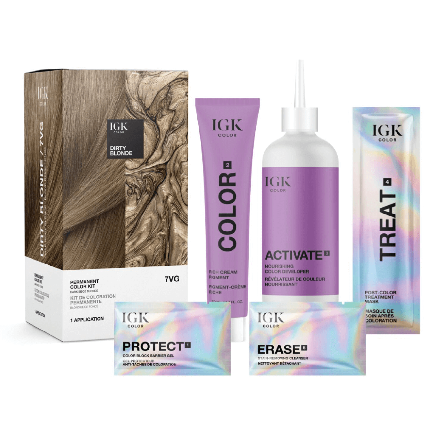 IGK Dirty Blonde Permanent Color Kit