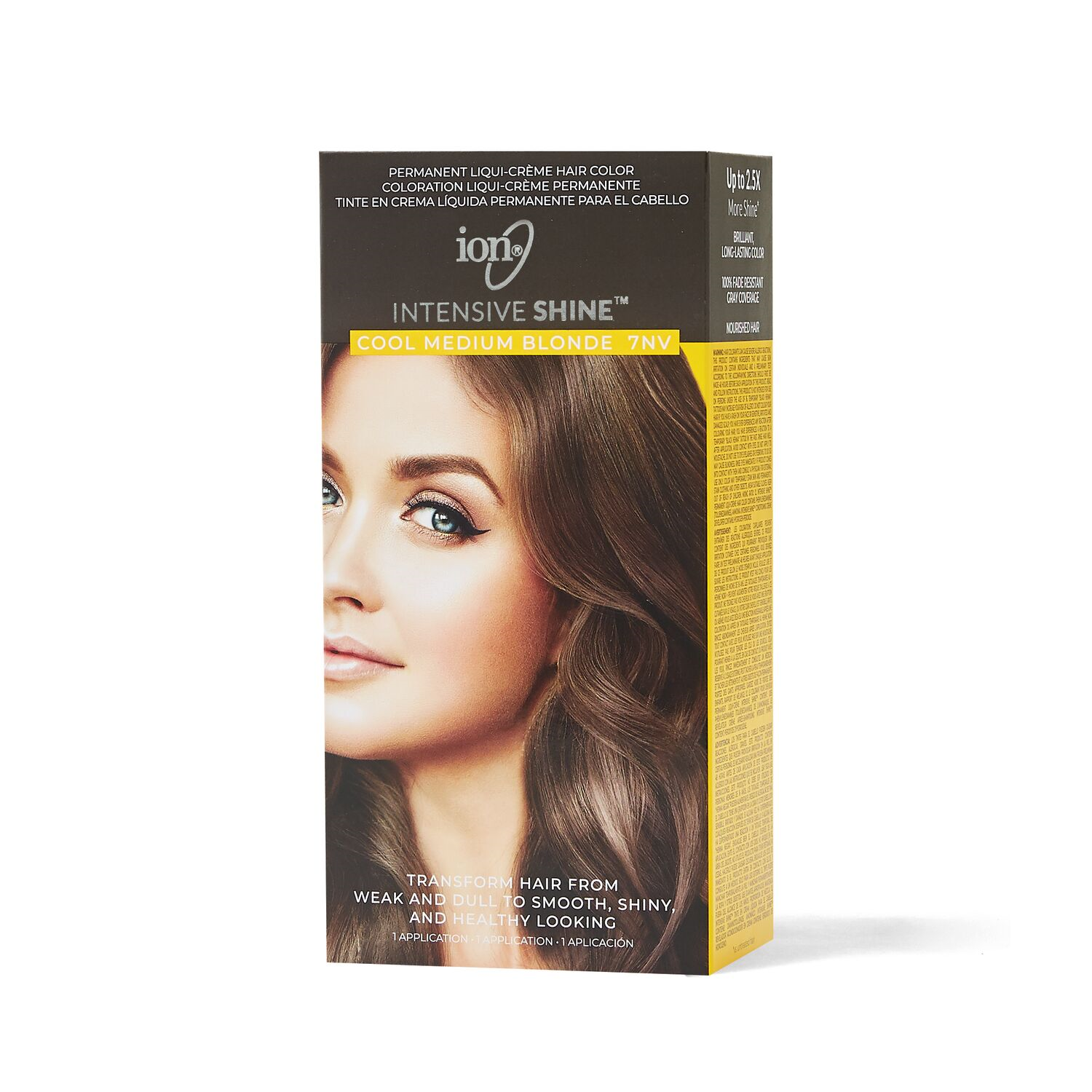 Ion Intensive Shine Hair Color Kit Cool Medium Blonde 7NV 2 oz