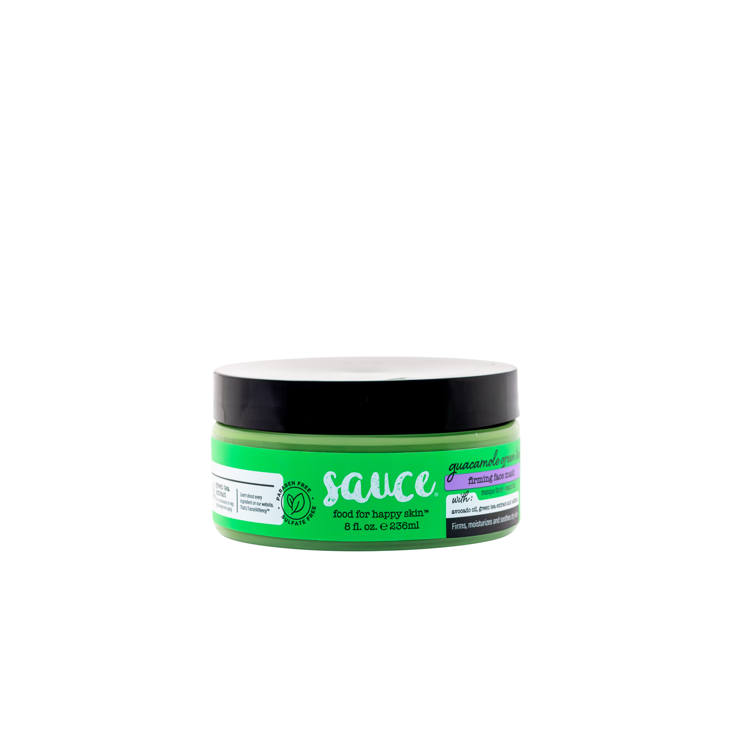 Sauce Beauty Guacamole Green Tea Face Mask 8oz 8 Fl Oz - Sauce Beauty