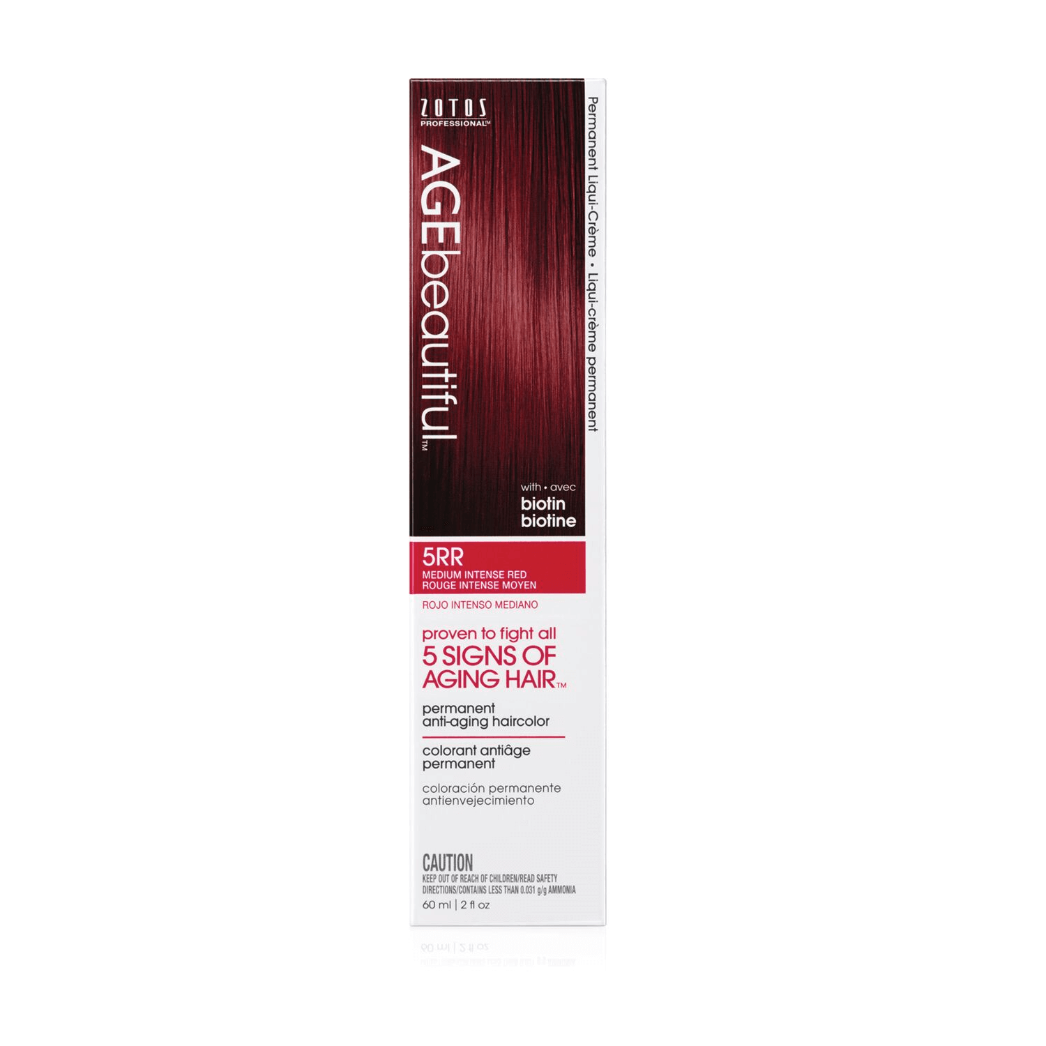 AGEbeautiful 5RR Medium Intense Red Permanent Liqui-Creme Hair Color 2 Fl Oz