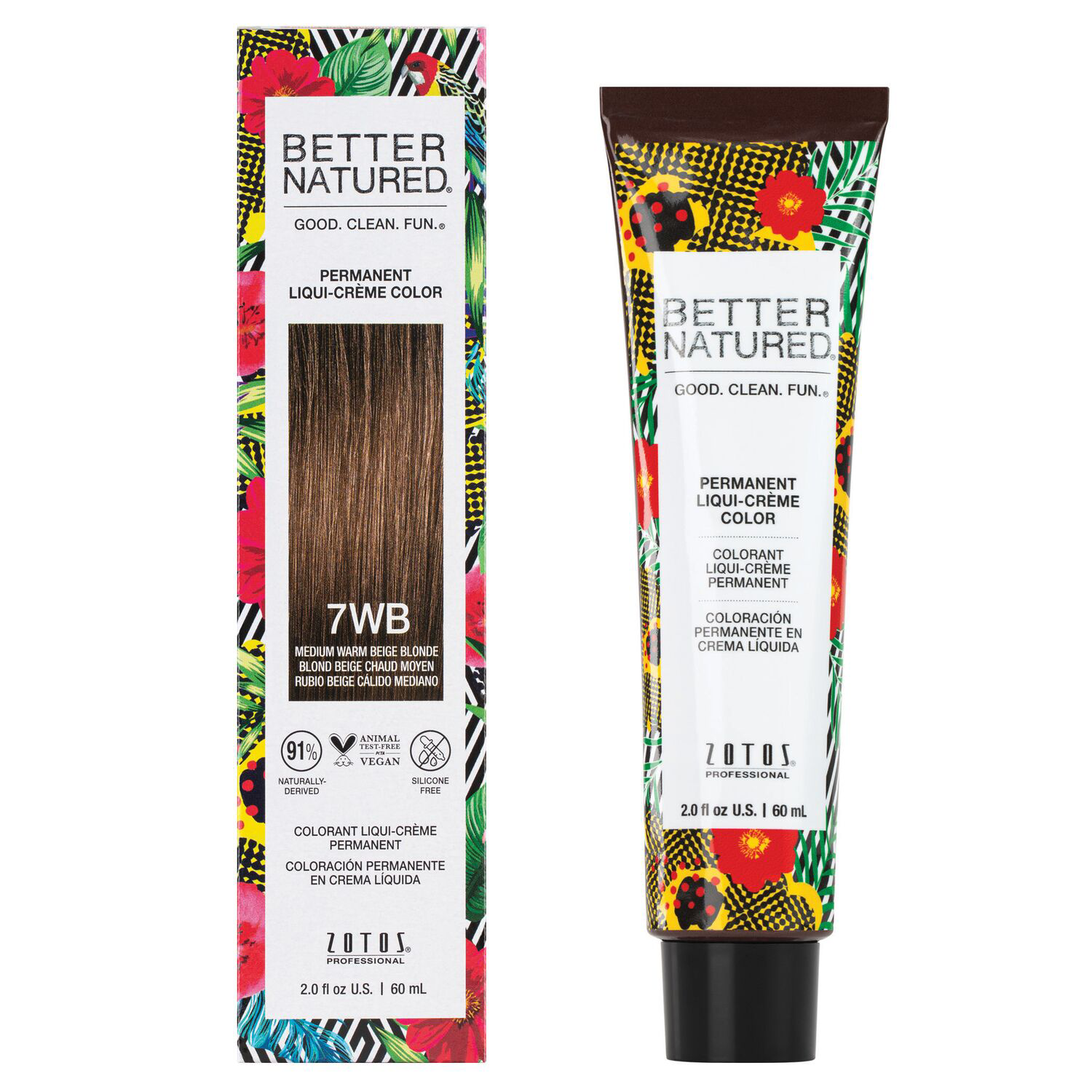 Better Natured 7WB Medium Warm Beige Blonde Permanent Liqui-Crème Hair Color