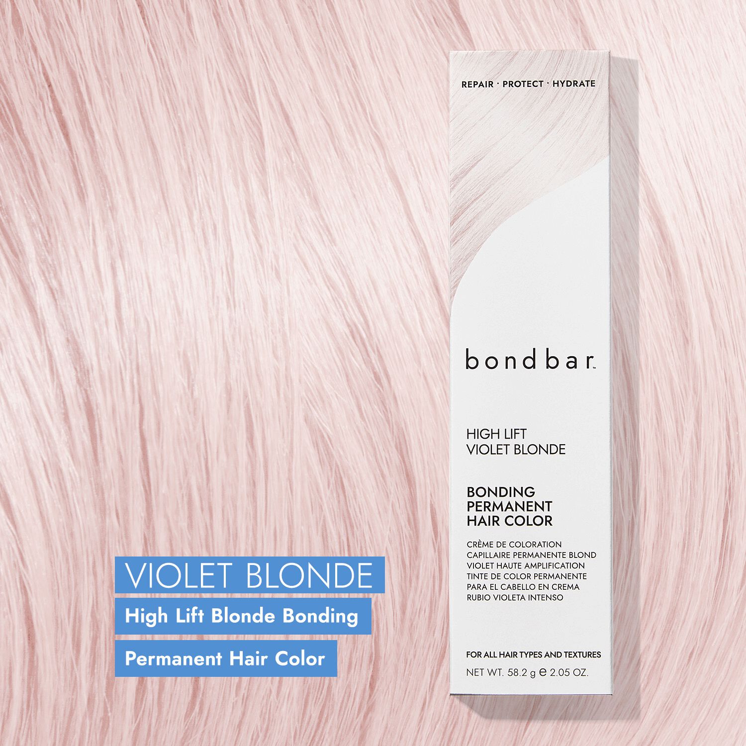 Bondbar HL-V High Lift Violet Blonde Bonding Permanent Crème Hair Color 2.05 Oz