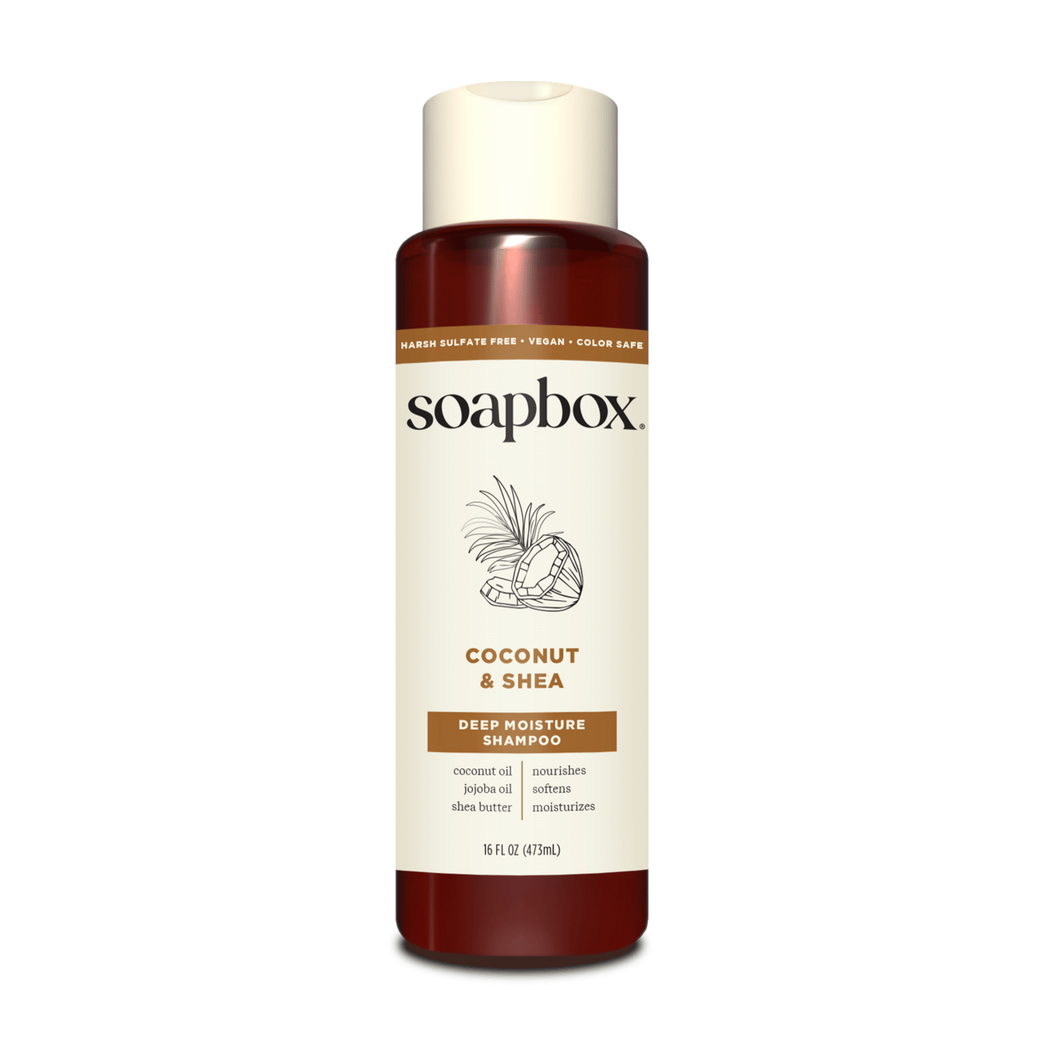 Soapbox Coconut Oil Moisture & Nourish Shampoo 16 oz 16 Oz - Soapbox