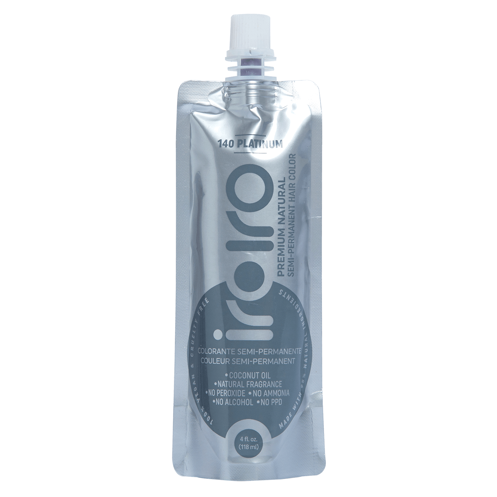 Iroiro 140 Platinum Premium Natural Semi Permanent Hair Color 4oz