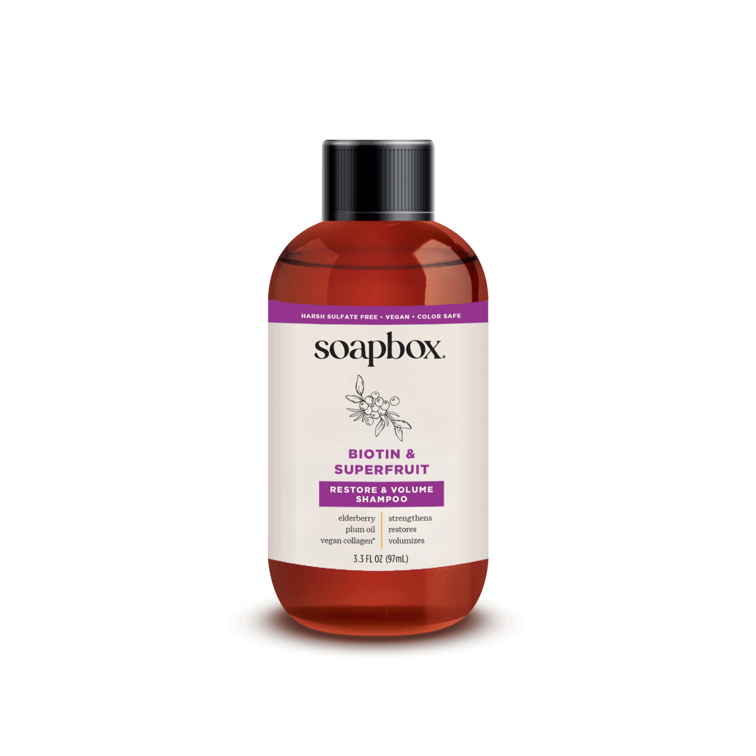 Soapbox Biotin and Superfruit Restore & Volumize Shampoo 3.3 oz