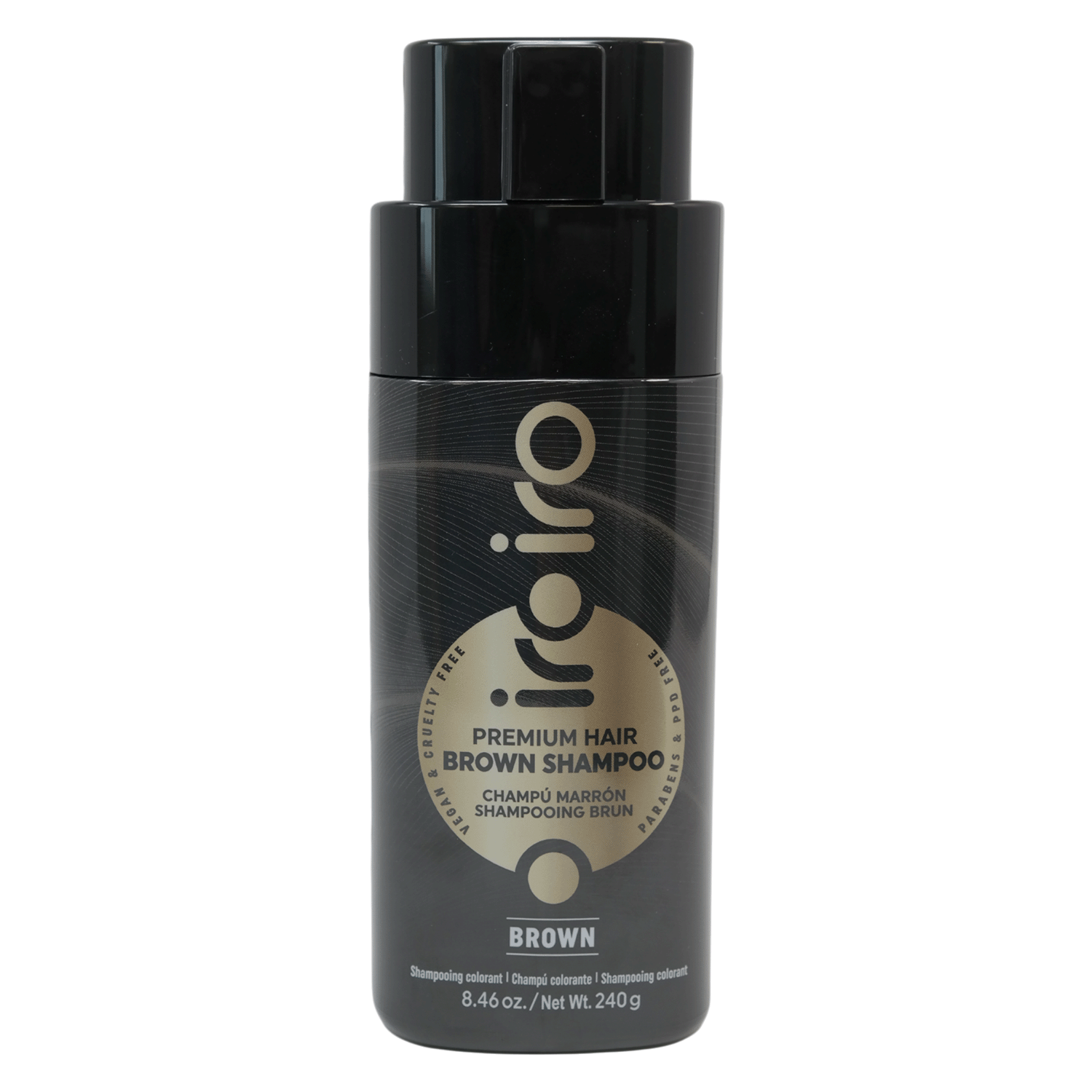 Iroiro Premium Color Depositing Gray Coverage Shampoo Brown