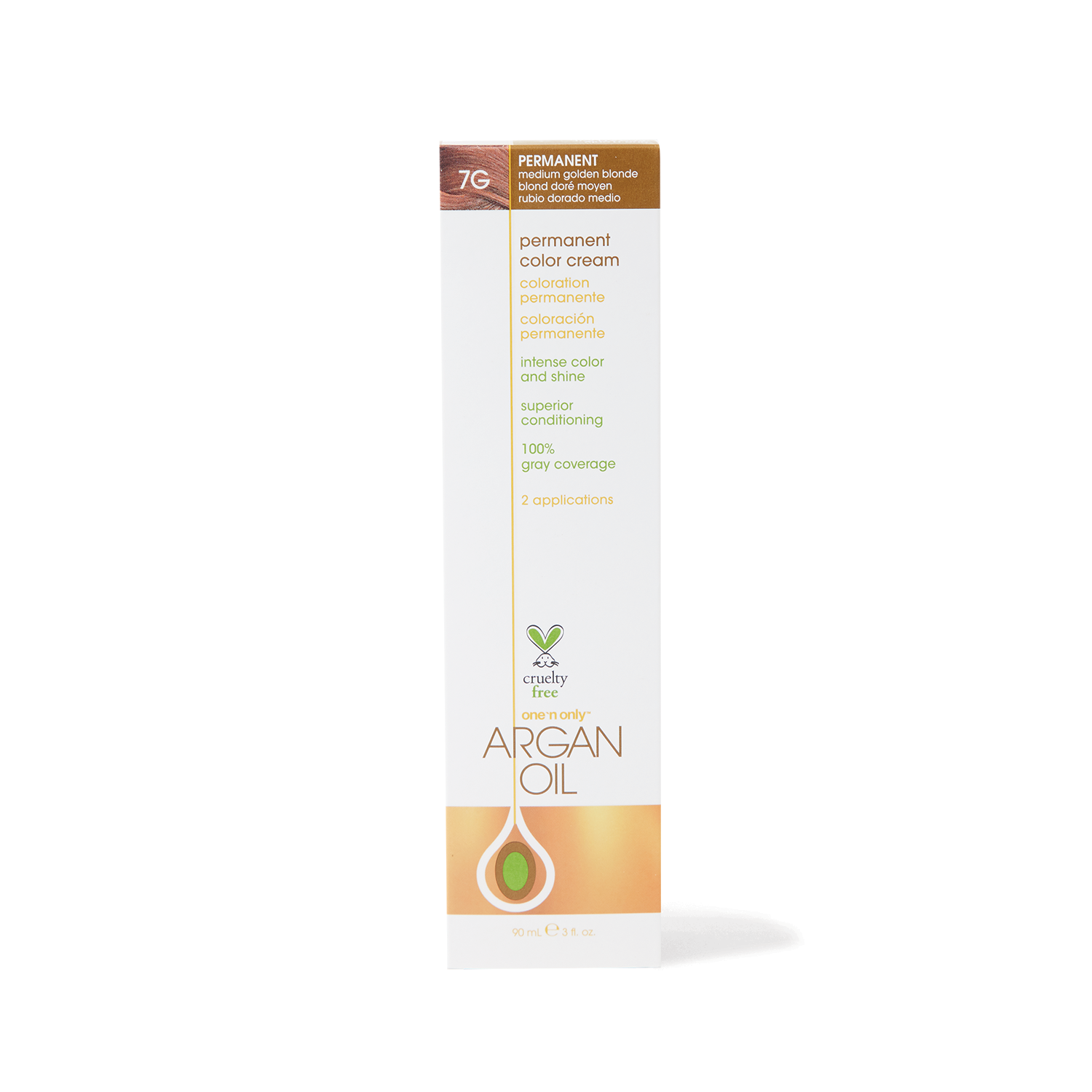 One 'n Only Argan Oil Permanent Color Cream 7G Medium Golden Blonde