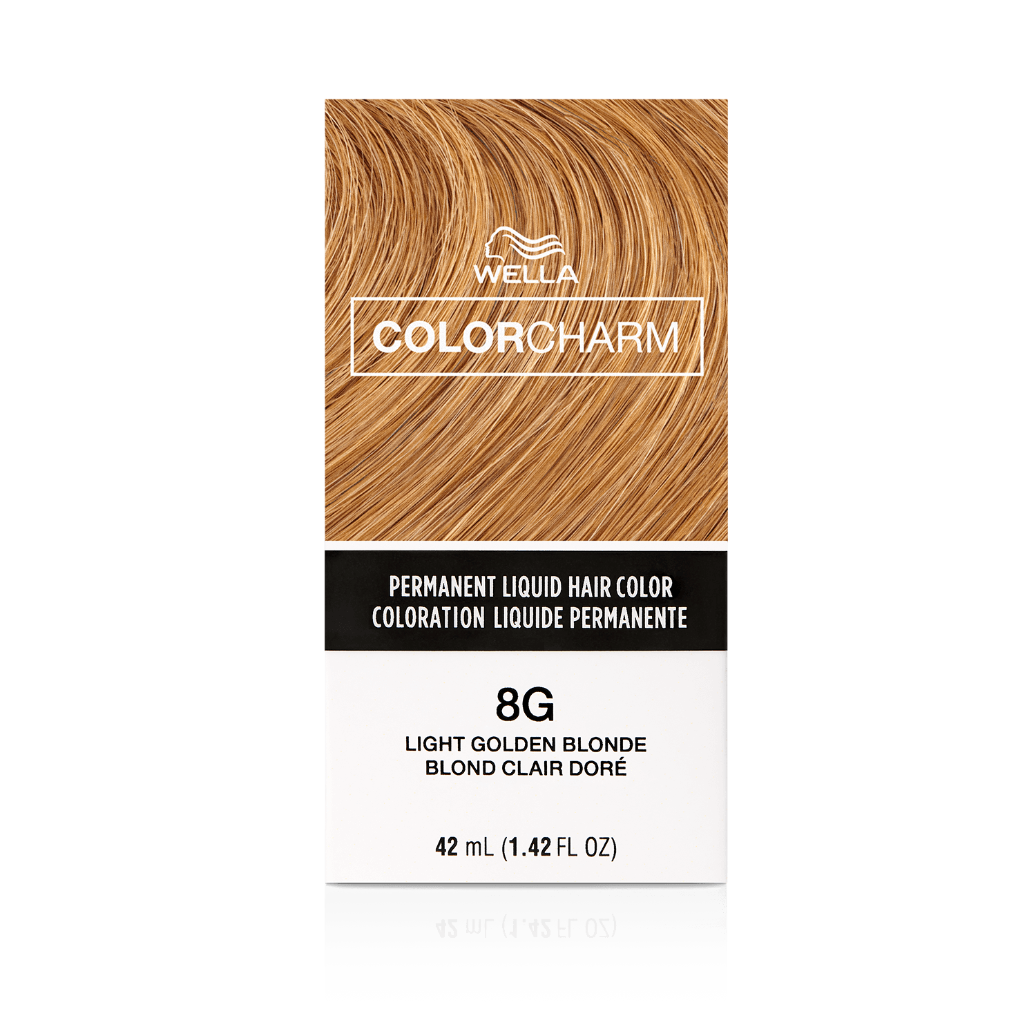Wella 8G Light Golden Blonde Permanent Liquid Hair Color 1.42 Oz