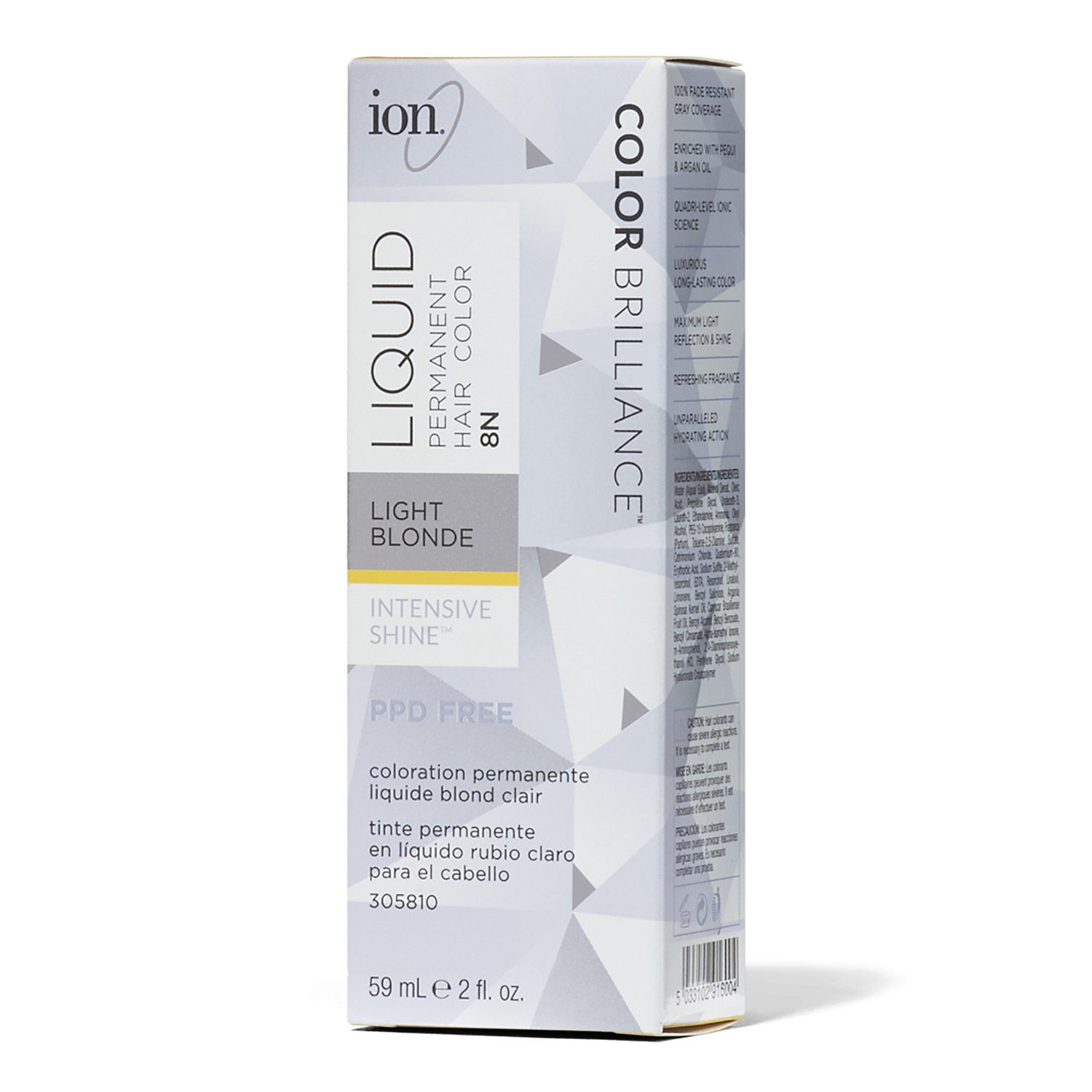 Ion 8N Light Blonde Permanent Liquid Hair Color 2 oz