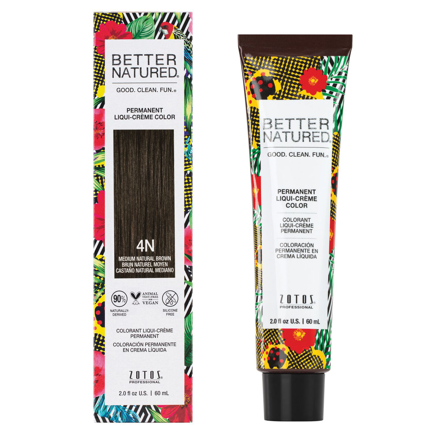 Better Natured 4N Medium Natural Brown Permanent Liqui-Crème Hair Color