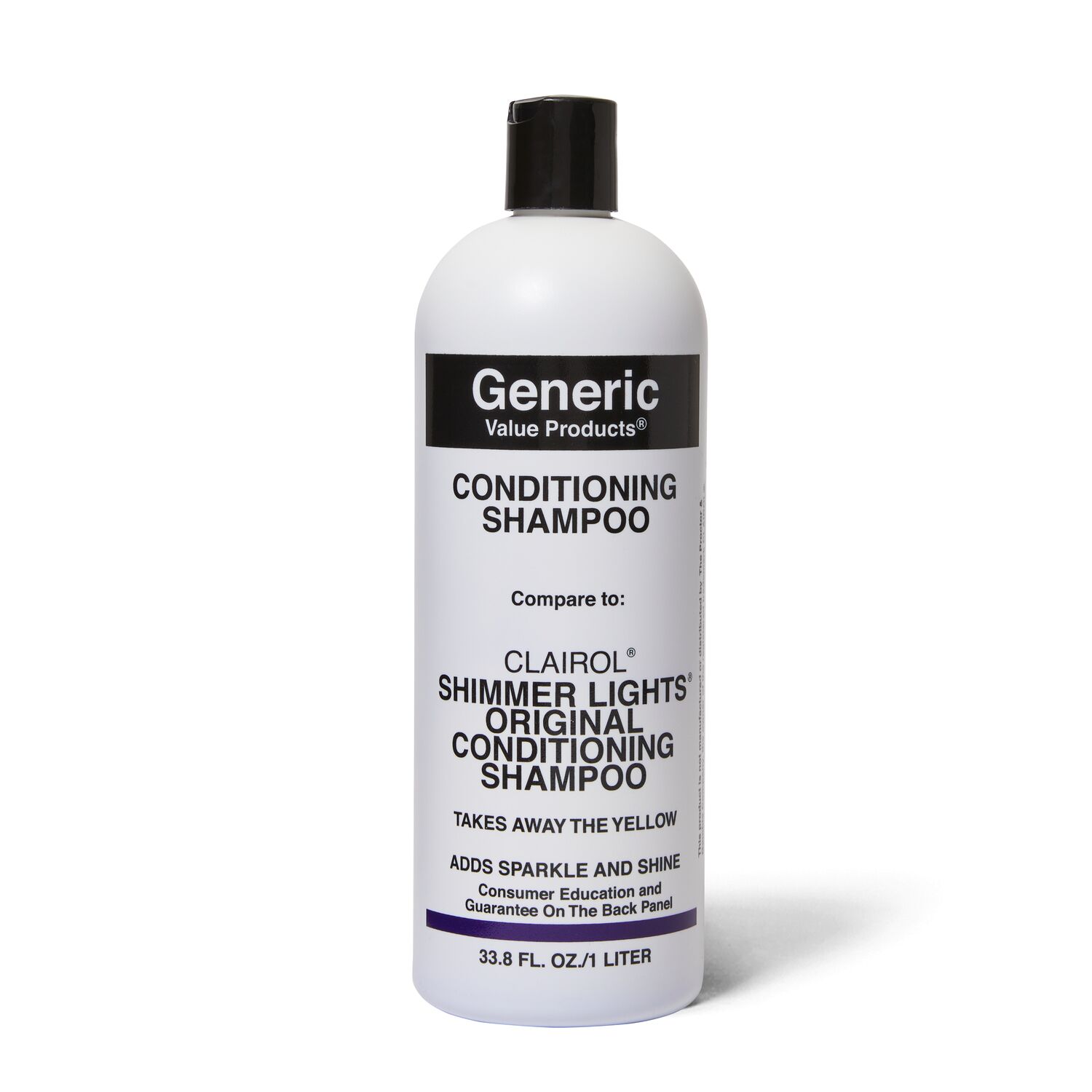 Generic Value Products Conditioning Purple Shampoo Compare to Clairol Shimmer Lights 33.8 oz 33.8 Oz