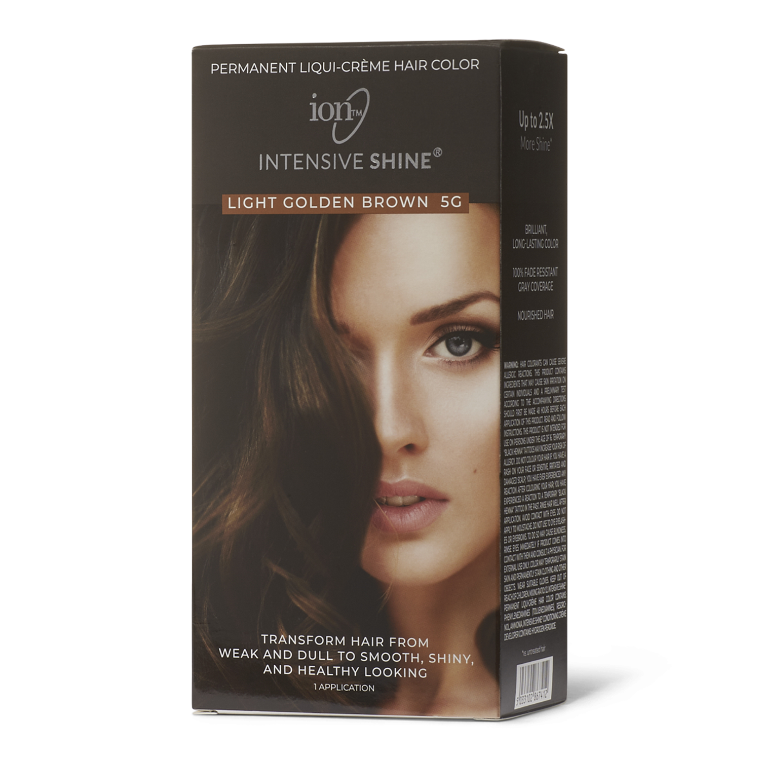 Ion Intensive Shine Hair Color Kit Light Golden Brown 5G 2 oz
