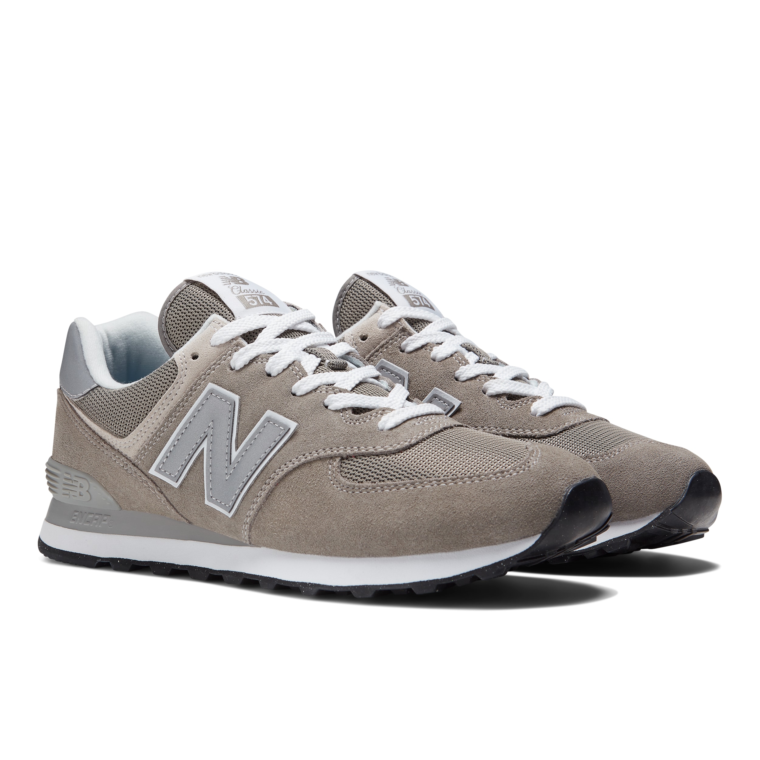 Sneaker NEW BALANCE "ML574 Core", Herren, Gr. 38, stein, grau, Leder, Textil, Schuhe Sneaker, Topseller