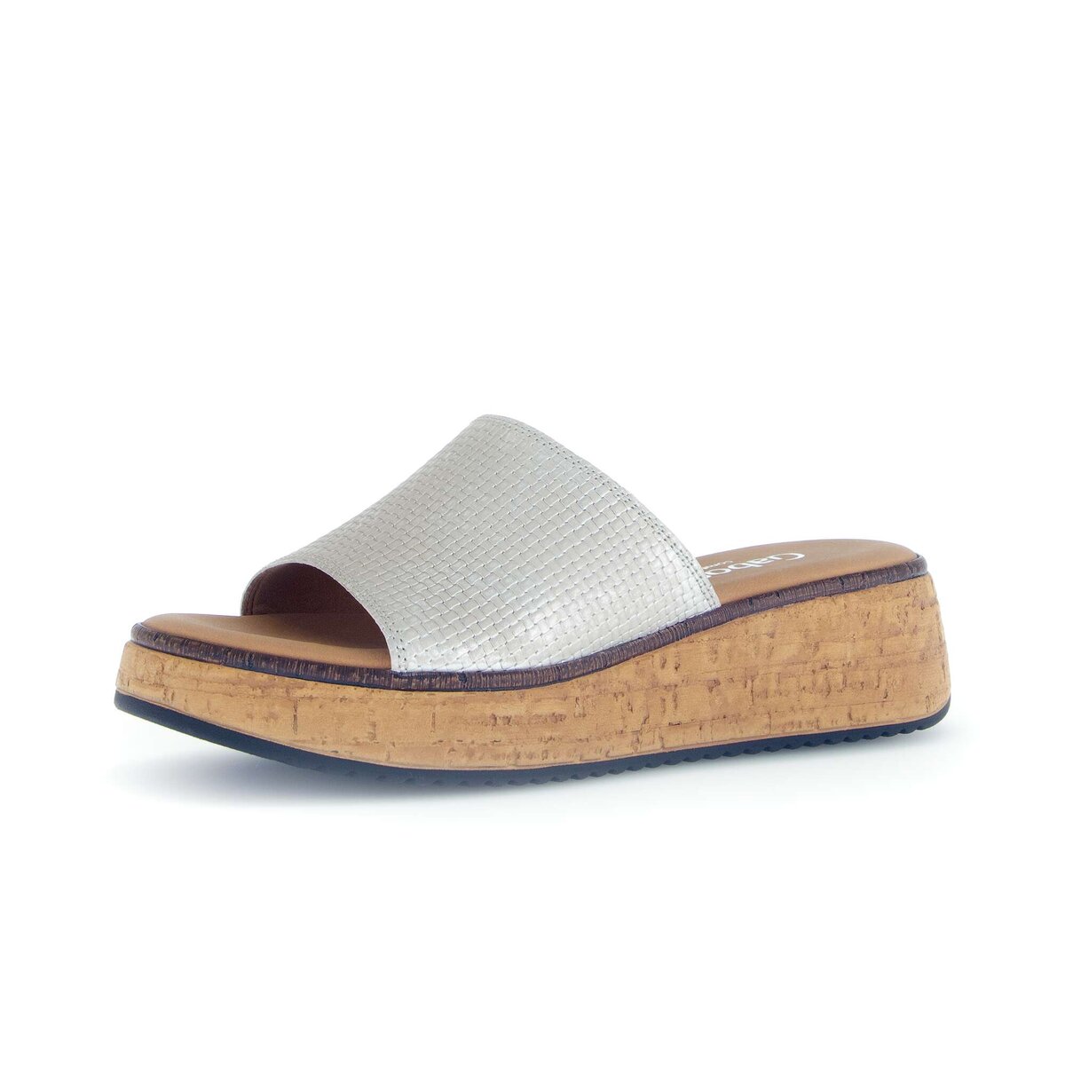 Pantolette GABOR "Pantolette", Damen, Gr. 39, beige, Schuhe Pantolette