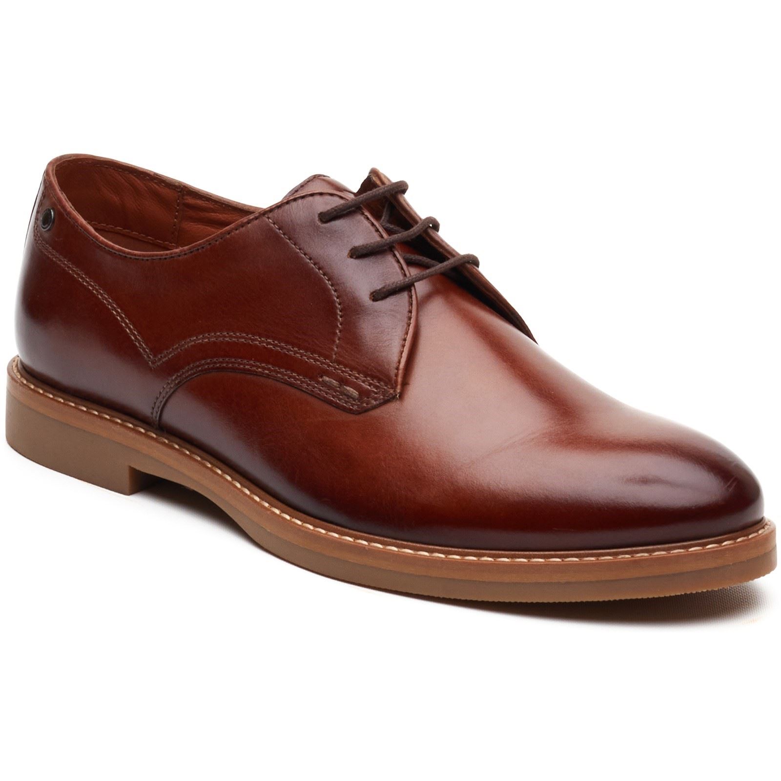 Base London Strand Schnürschuhe aus Leder für Männer in verbranntem Tan