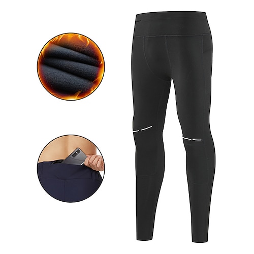 Per uomo Pantaloni da corsa Leggings a Compressione Tasca Fascia Elastica Pantaloncini Collant Casuale All'aperto Vacanza Primavera Autunno Asciugatura Rapida Compressione Traspirante Allenamento in