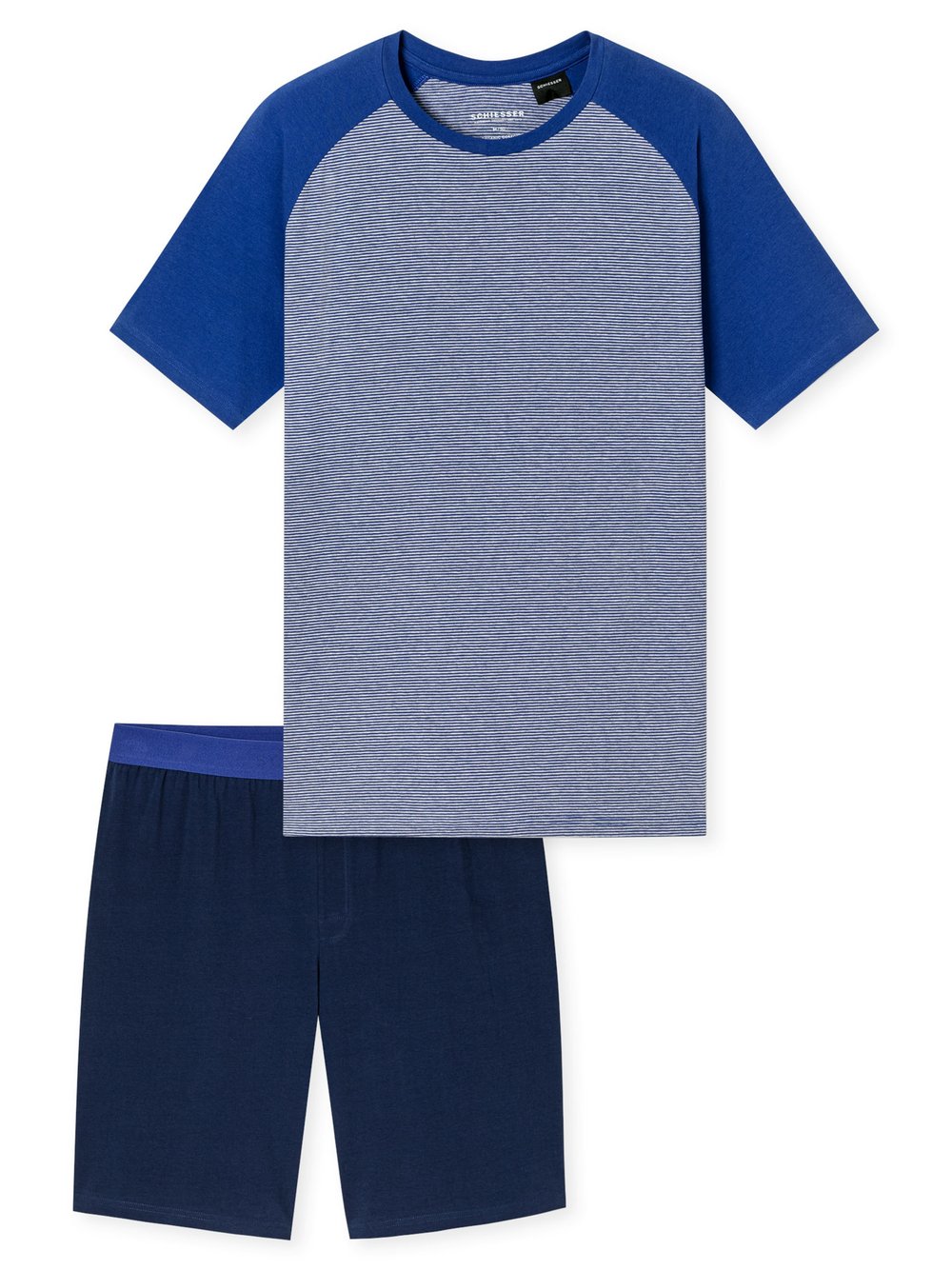 Schiesser Pyjama Herren blau, 56 Image