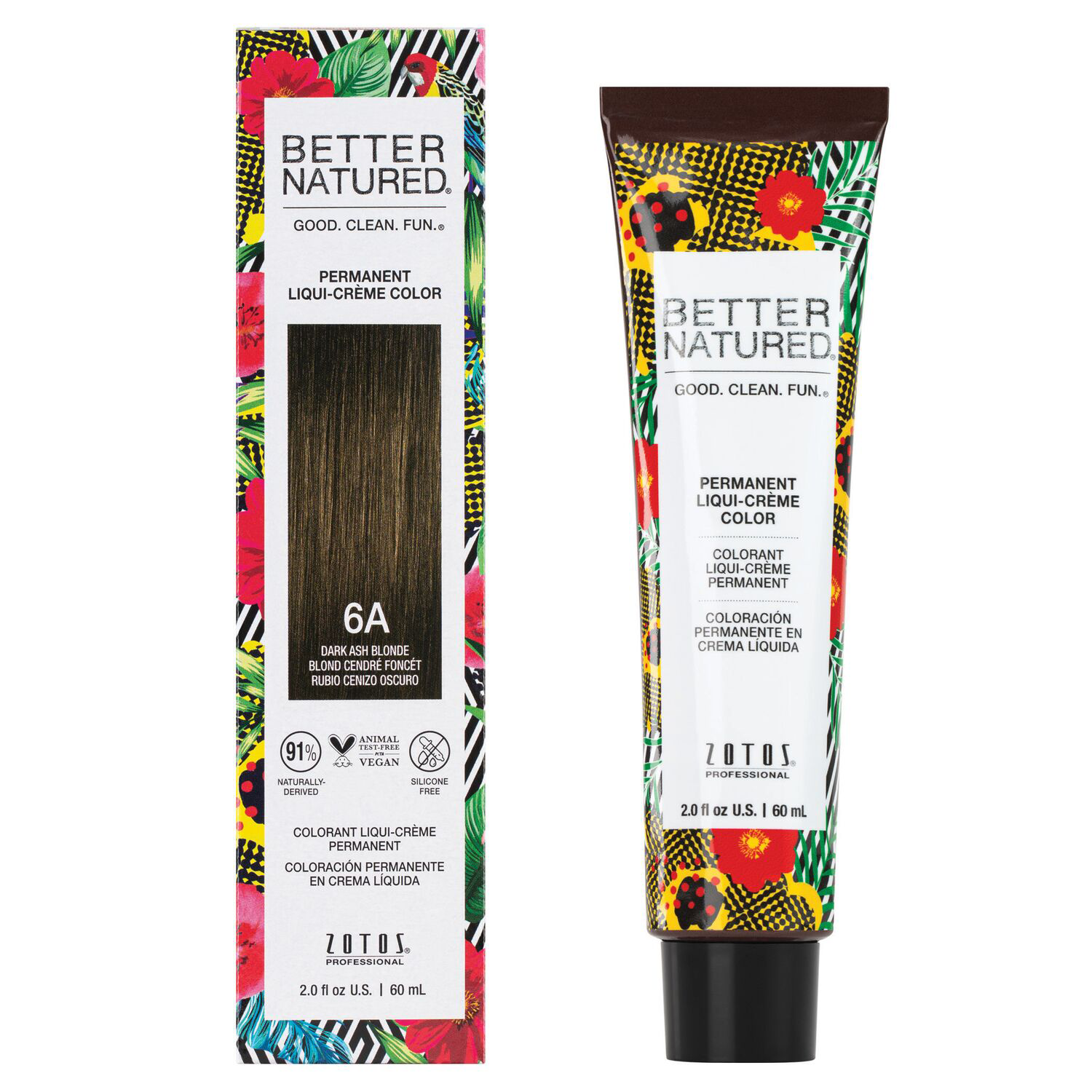 Better Natured 6A Dark Ash Blonde Permanent Liqui-Crème Hair Color