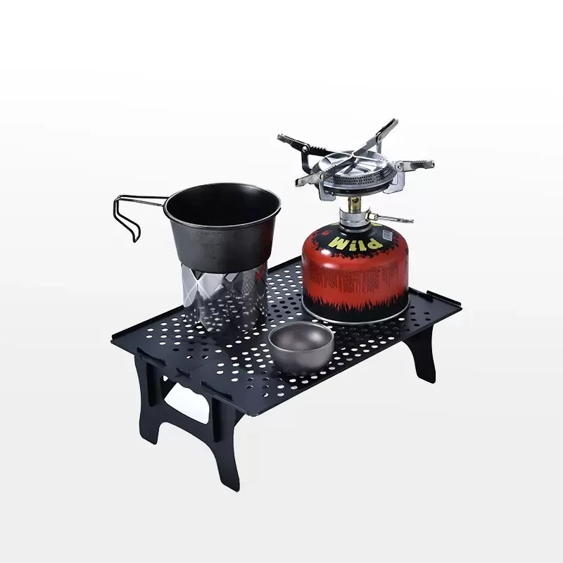 Klappbarer Campingtisch aus Aluminiumlegierung, Mini-Solo-Tisch, tragbarer, leichter Couchtisch für Outdoor-Wandern, Bergsteigen Image