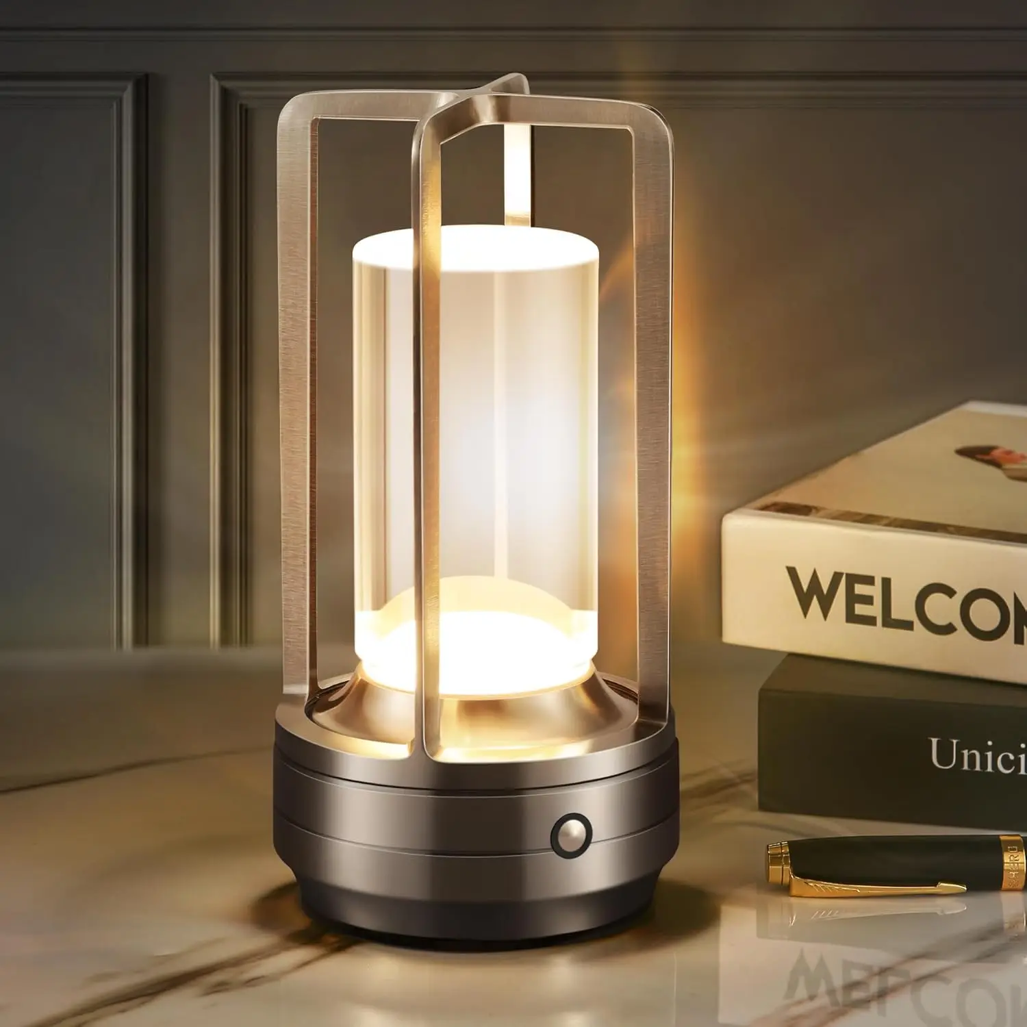 LED Drahtlose Kristall Lampe Wiederaufladbare Touch Tisch Lampe Restaurant Dekoration Atmosphäre Nachtlicht Camping Kreative Lampe