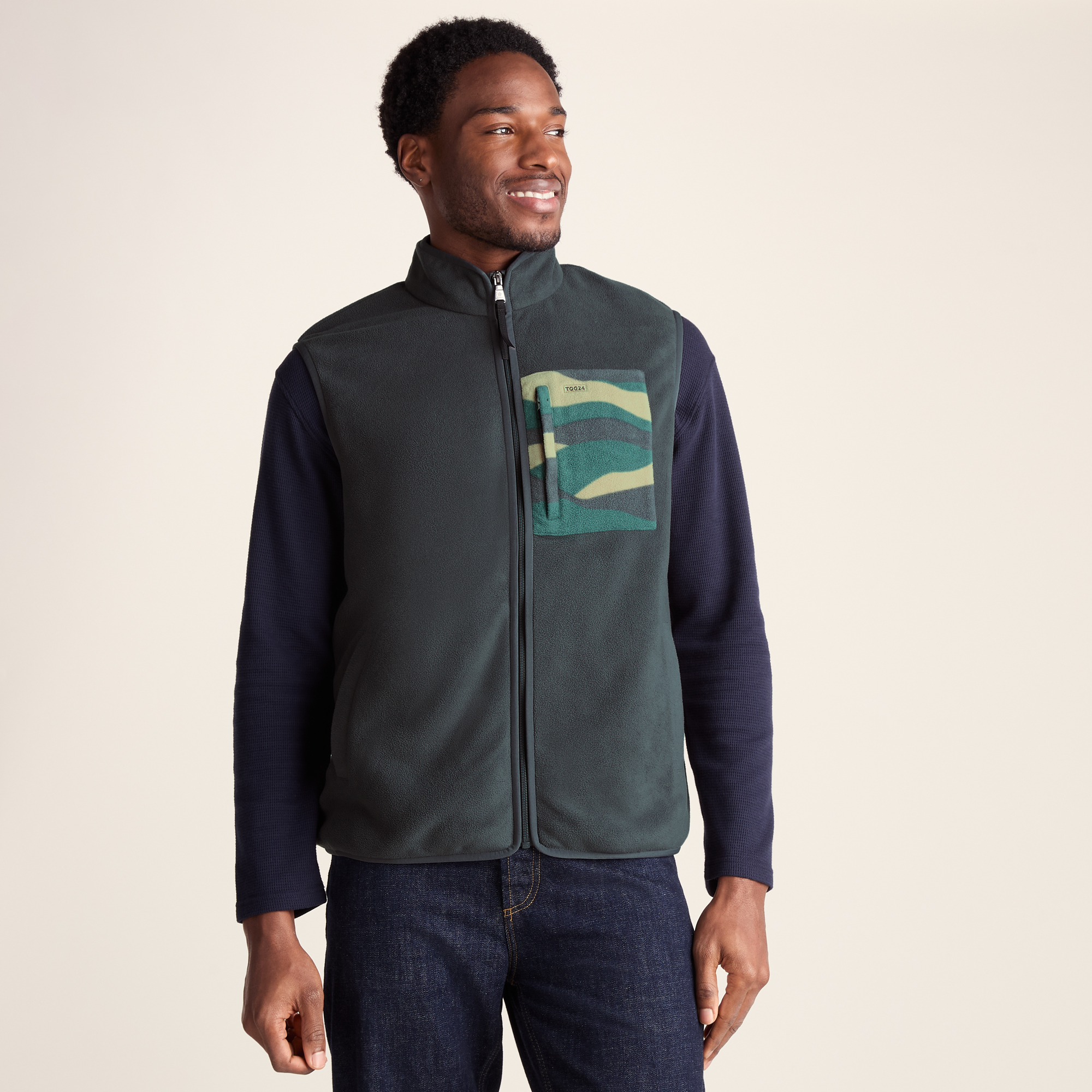TOG24 Stark Mens Microfleece Gilet - Deep Slate - Grey - Size Medium | TOG24 Sale | Discount Designer Brands