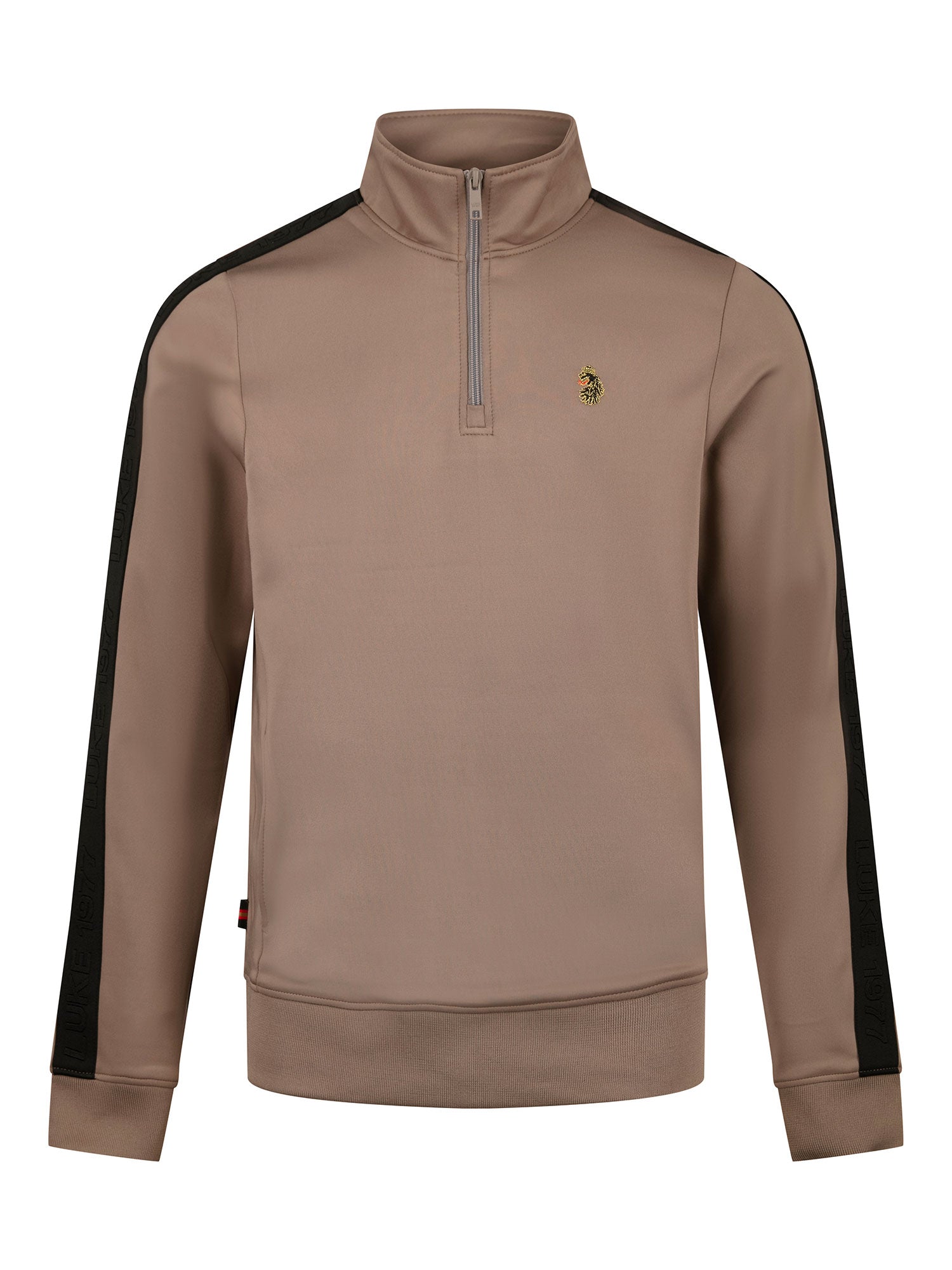 Luke 1977 Mens Tttqr Quarter Zip Hardnut Sweatshirt - Brown - Size Large | Luke 1977 Sale | Discount Designer Brands