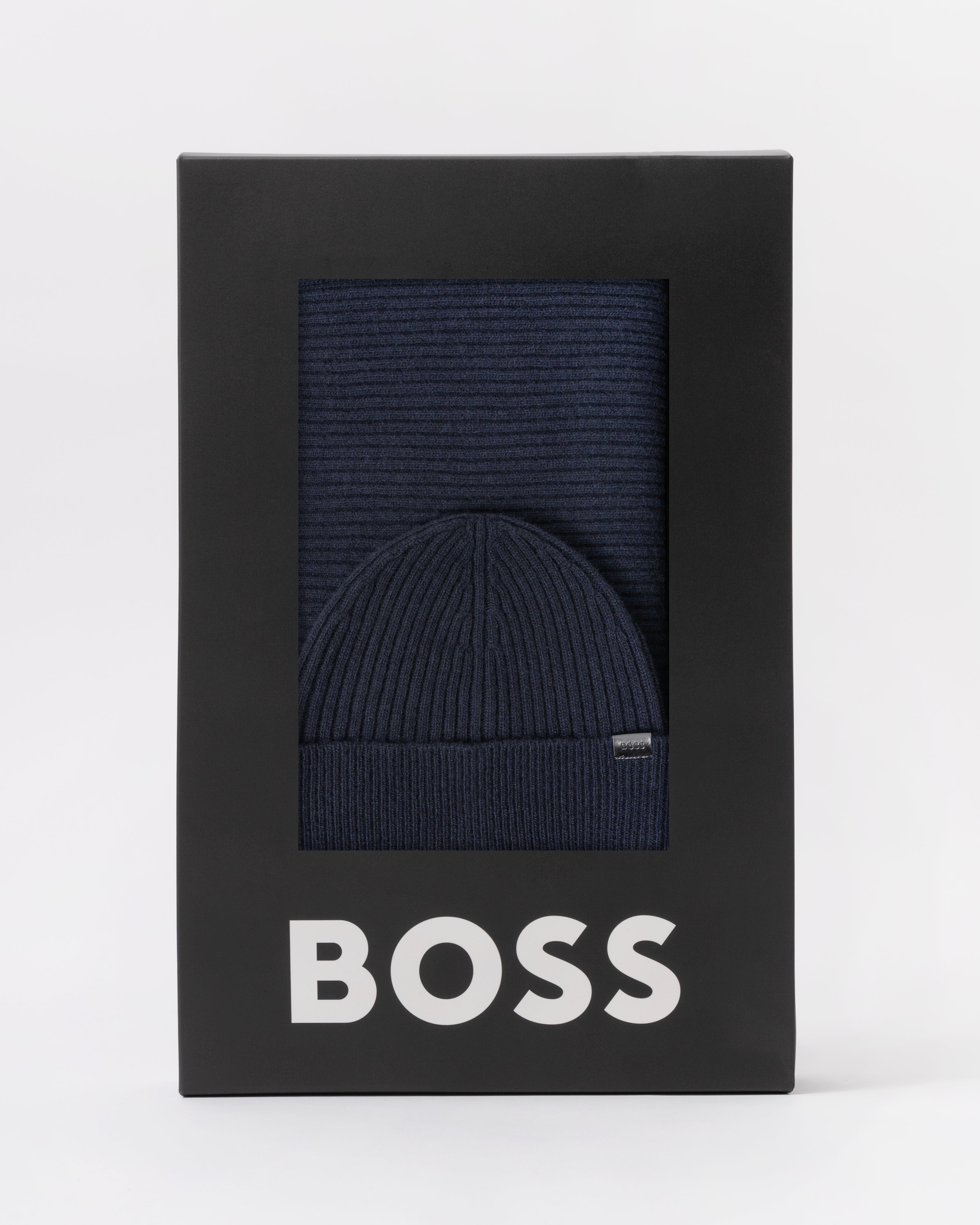 Boss Orange Mens Uboldi Set in Dark Blue Wool - One Size | Boss Orange Sale | Discount Designer Brands