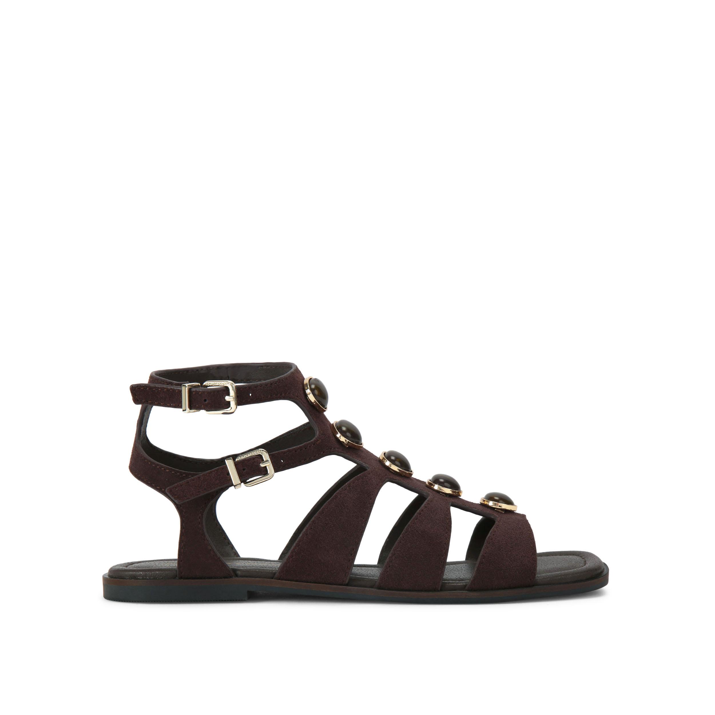 KG Kurt Geiger Womens Suede Roa Sandals - Brown - Size UK 3 | KG Kurt Geiger Sale | Discount Designer Brands