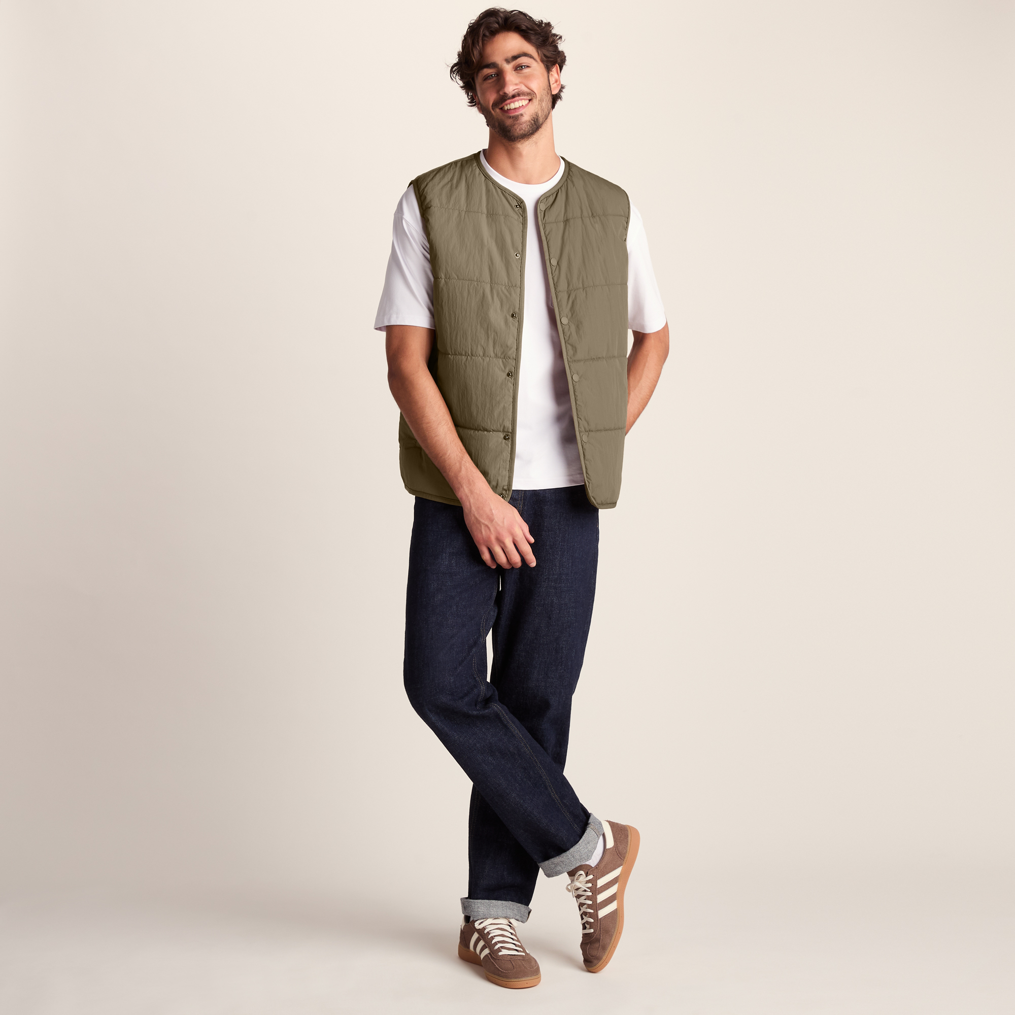 TOG24 Sutterby Mens Shower Resistant Insulated Gilet - Mushroom - Brown - Size Large | TOG24 Sale | Discount Designer Brands