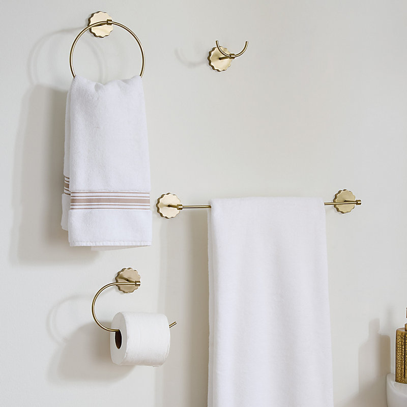 Scalloped Bath Hardware - Towel Ring - Ballard Designs