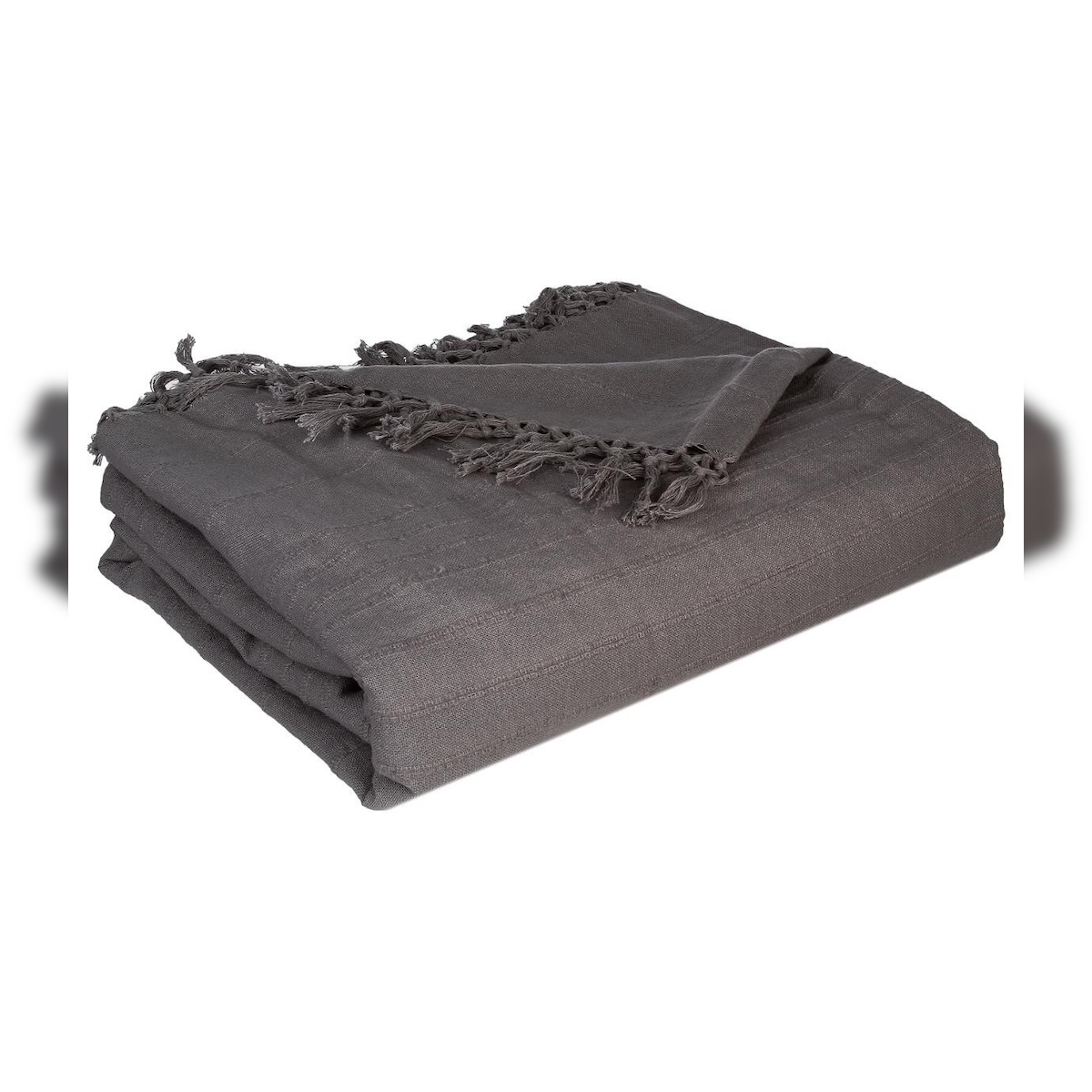 Atmosphera - Baumwoll-Bettdecke 230x250cm in Grau Image