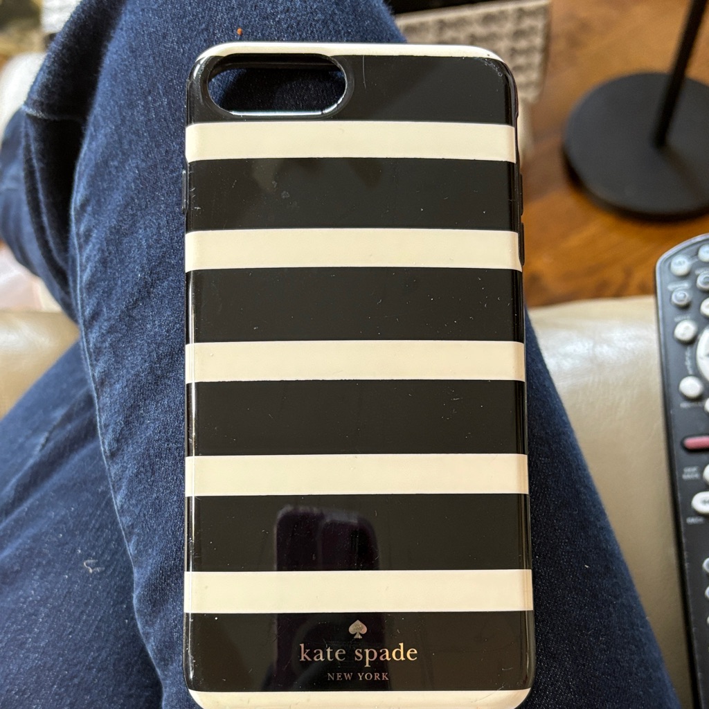 Kate Spade Cell Phones & Accessories | Like New Kate Spade Black And Cream Striped I-Phone Case | Color: Black/Cream | Size: Os