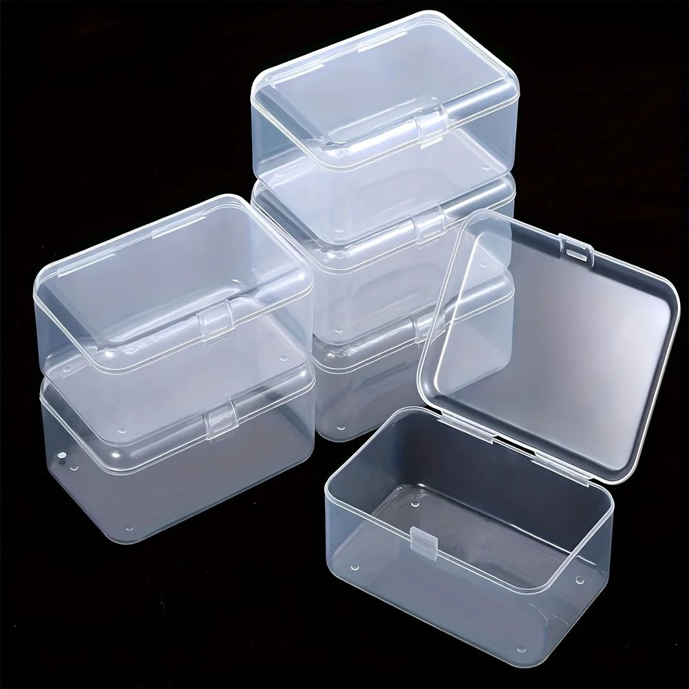 Premium Clear Plastic Storage Organizer Boxes 6 Pack Transparent Storage Containers For Home & Office Premium Clear Plastic Storage Organizer Boxes 6 Pack Transparent Storage Containers For Home & Office