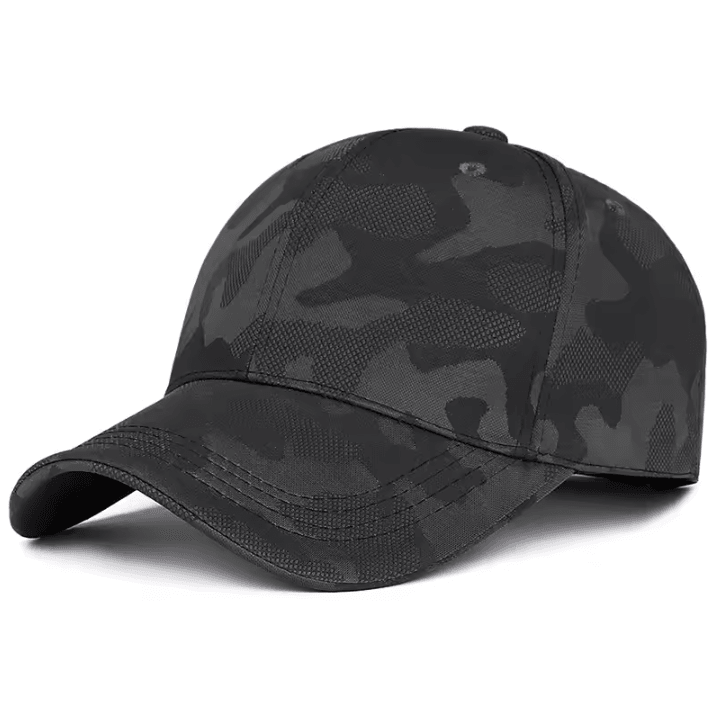 Camouflage Baseball Hat Outdoor Sunshade Cap Unisex Golf And Leisure Hat For Spring And Autumn mesh black
