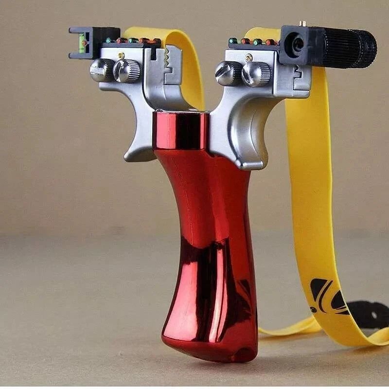 Professional Hunting Catapult Slingshot With Laser And Rubber Aim Point Targets Professional Hunting Catapult Slingshot With Laser And Rubber Aim Point Targets