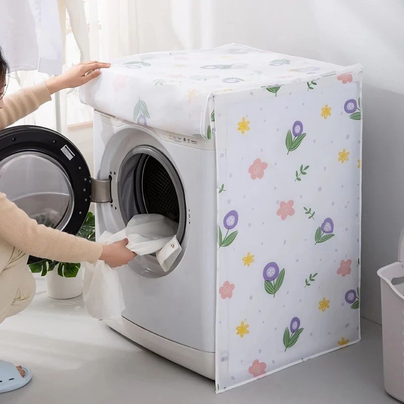 Waterproof Cartoon Washing Machine Dust Cover floral 24.8 In 24.4 In 33.5 In