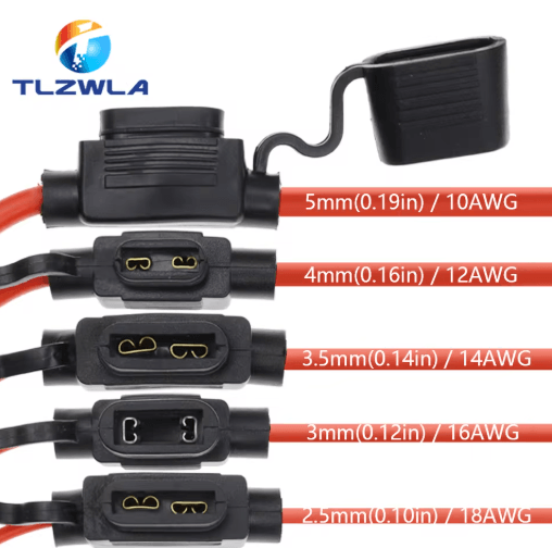 Waterproof 32V Automotive Fuse Holder With Standard Mini And Micro Blade Fuses micro 16awg 1a