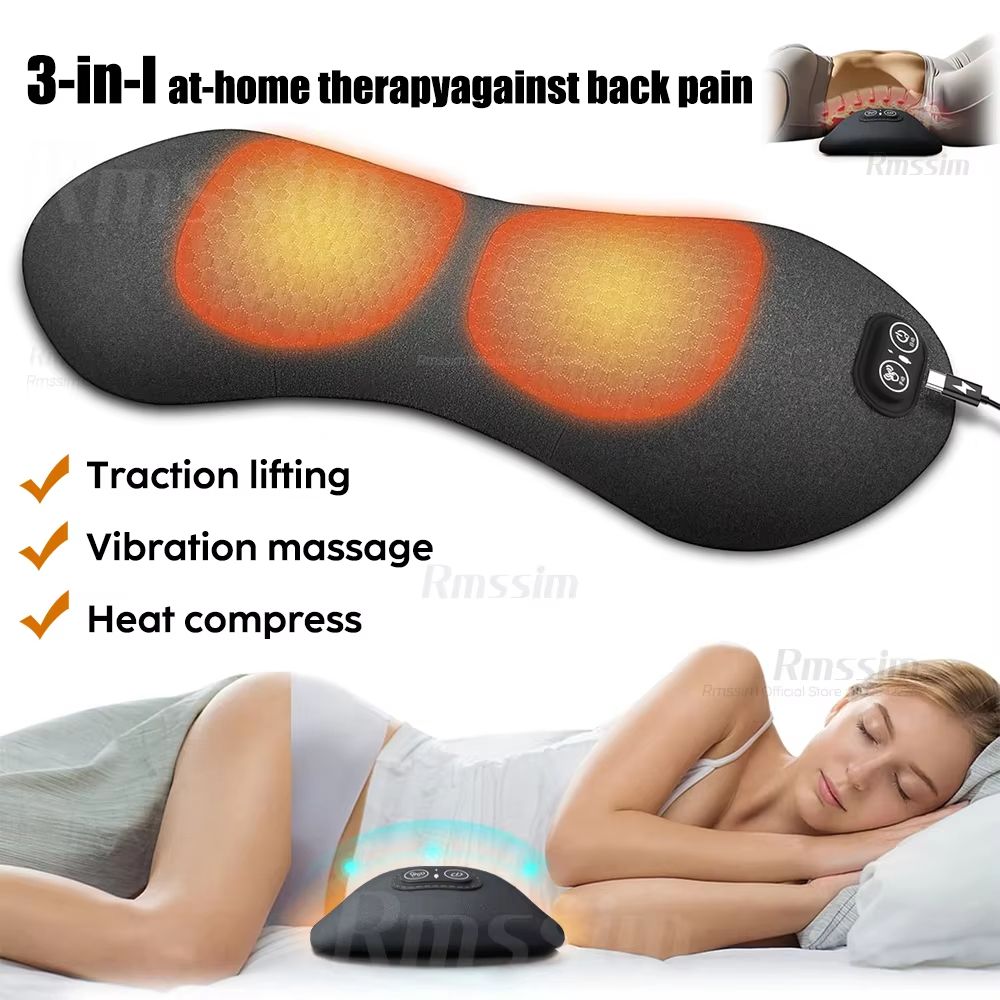 3 in 1 Electric Lumbar Support Pillow With Adjustable Height, Heating, And Vibration 3 in 1 Electric Lumbar Support Pillow With Adjustable Height, Heating, And Vibration