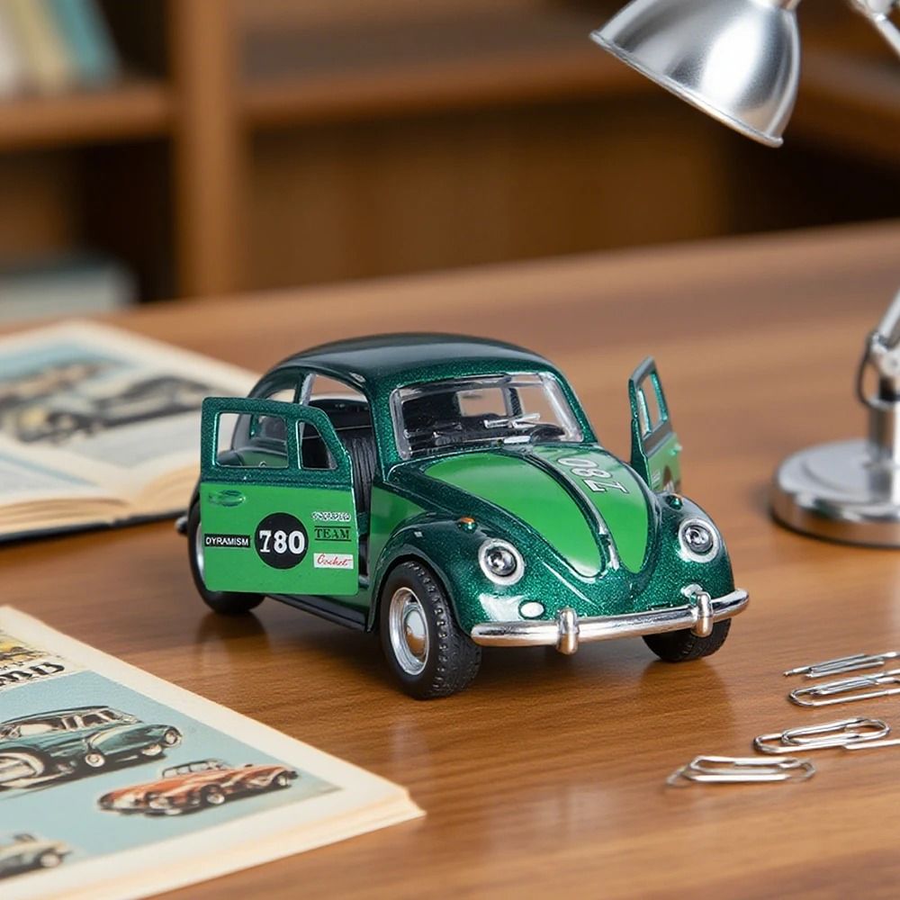 Green Beetle Alloy Model Car Pull Back Classic Collectors Toy Green Beetle Alloy Model Car Pull Back Classic Collectors Toy