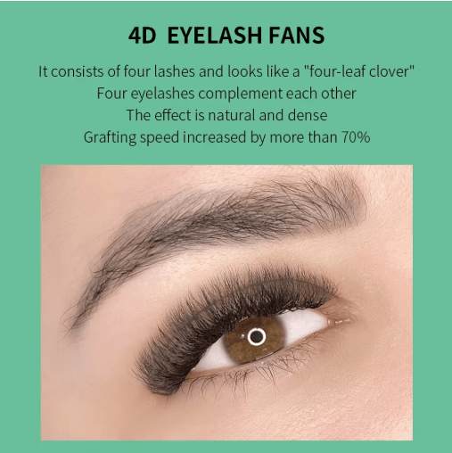 GLAMLASH 4D5D W Shaped Premade Volume Lash Extensions Soft Faux Mink 5d W Brown 11mm d