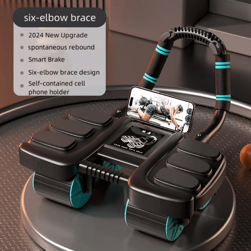 Six Elbow Abdominal Wheel Exerciser Automatic Rebound Core Training Slider For Home Gym Fitness Six Elbow Abdominal Wheel Exerciser Automatic Rebound Core Training Slider For Home Gym Fitness