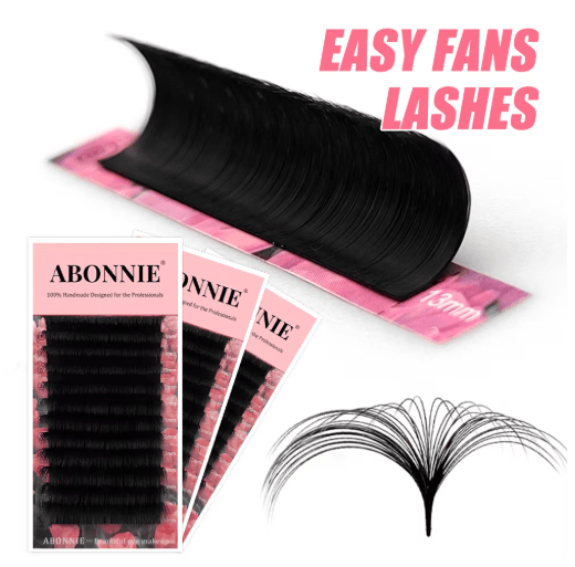 Abonnie Super Soft Blooming Lash Extensions Easy Fan Mega Volume (825mm) 19mm 0.03mm cc