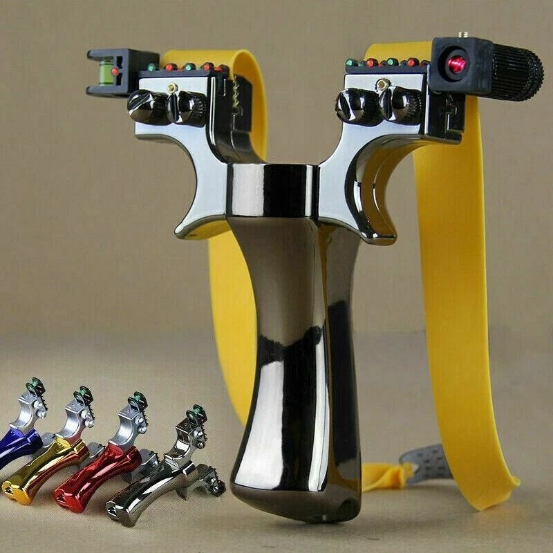 Professional Laser Catapult Slingshot With Rubber Aim Target For Hunting High Precision Tool Professional Laser Catapult Slingshot With Rubber Aim Target For Hunting High Precision Tool