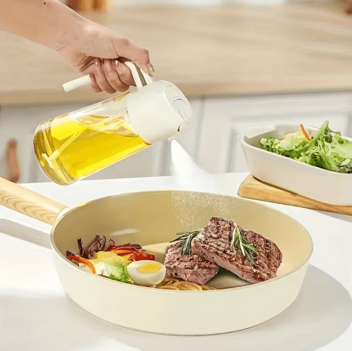 Kitchen Household Oil Spray Bottle Dual Oil Mist Sprayer For Air Fryer And Cooking green